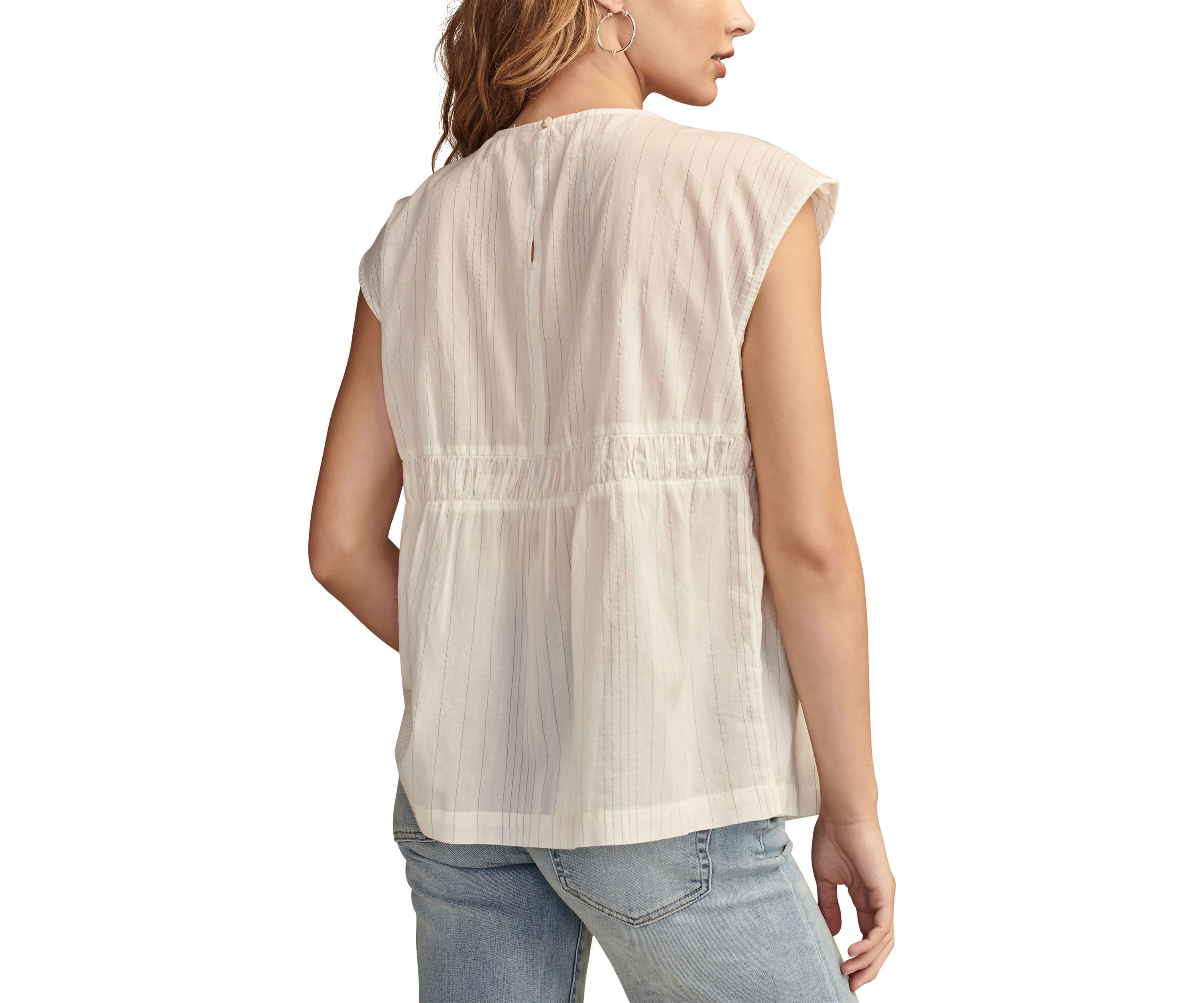 Womens Sleeveless Woven Top