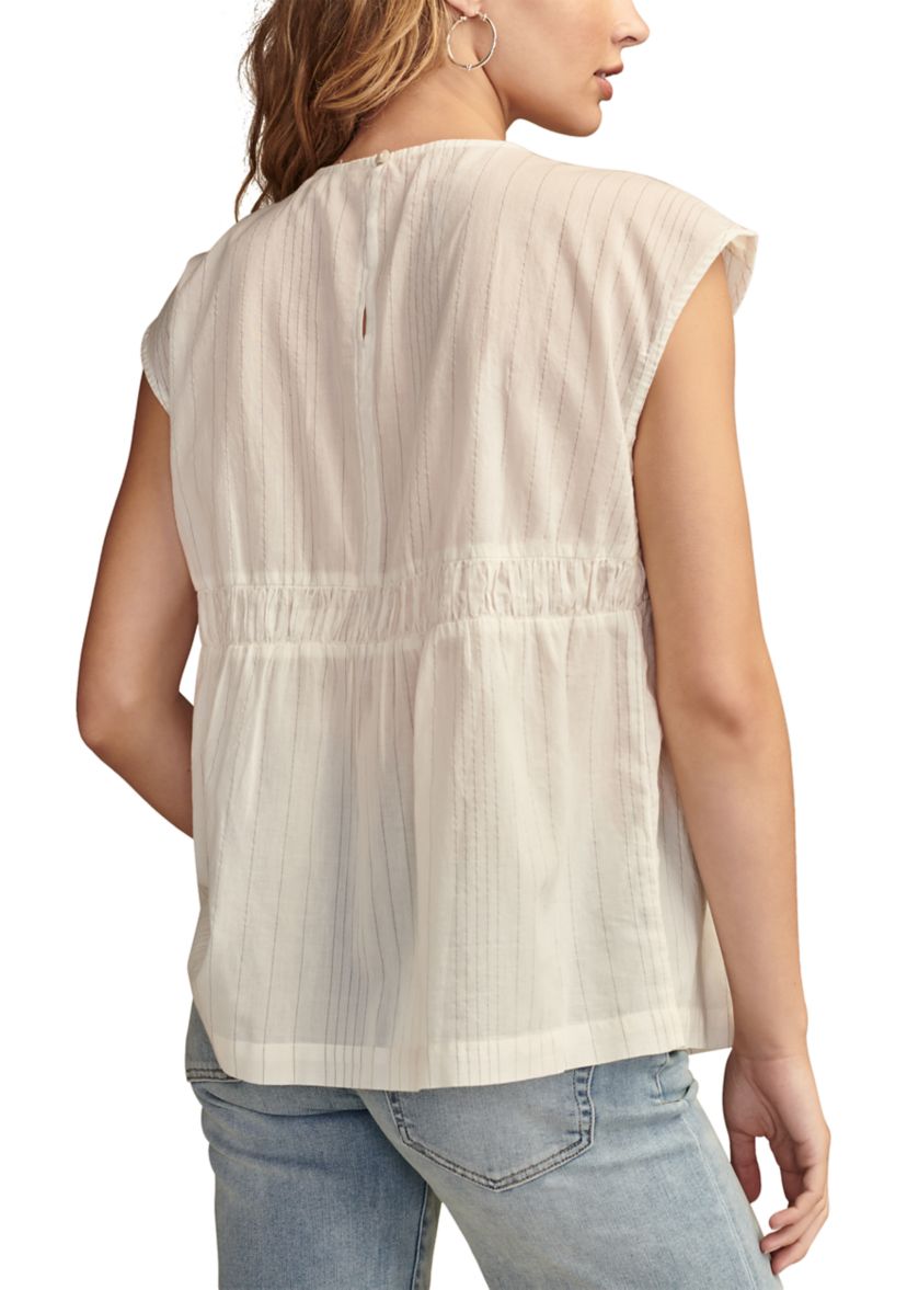 Womens Sleeveless Woven Top