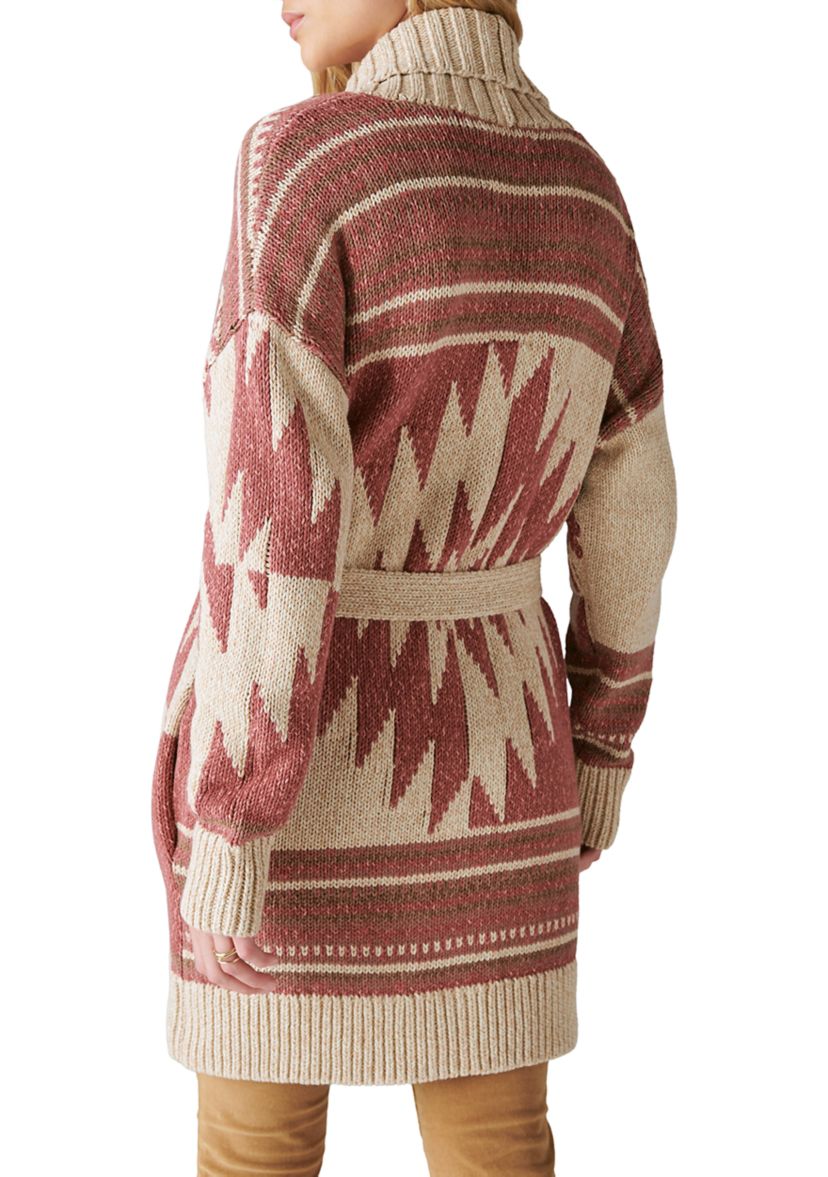 Womens Heritage Printed Cardigan