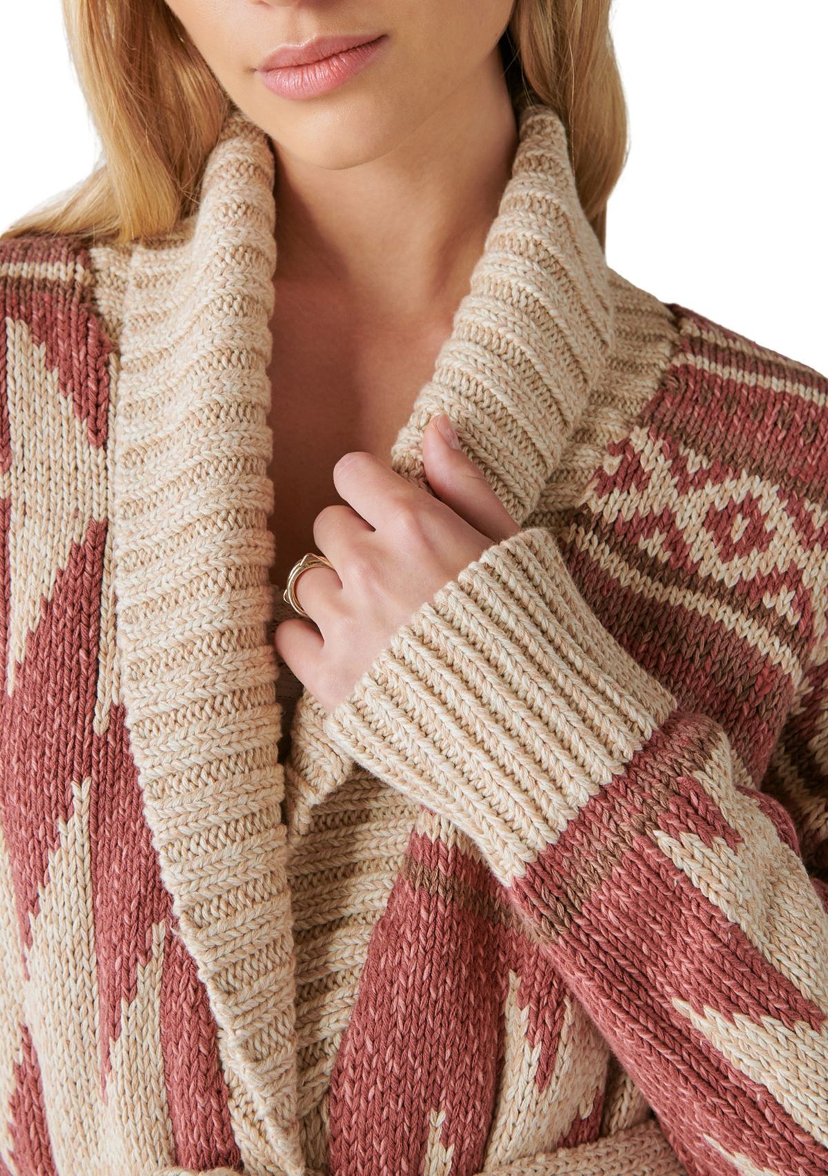 Womens Heritage Printed Cardigan