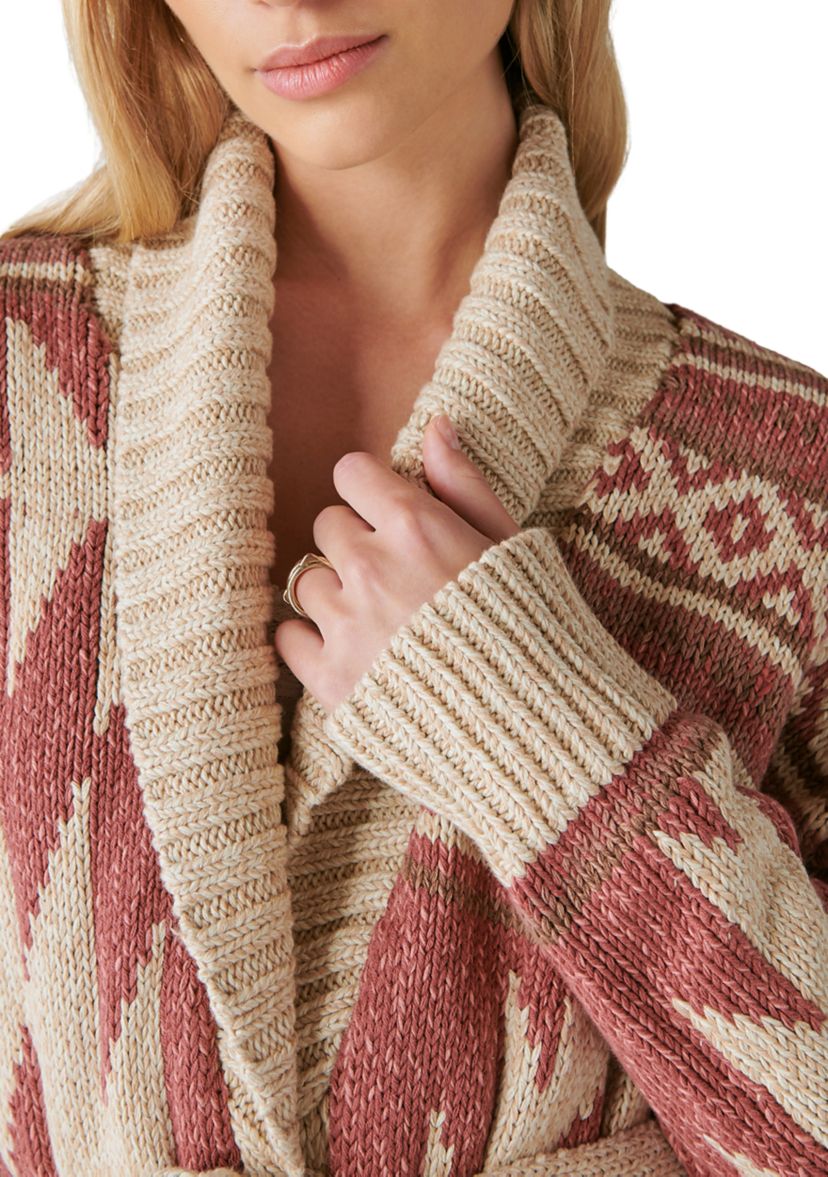 Womens Heritage Printed Cardigan