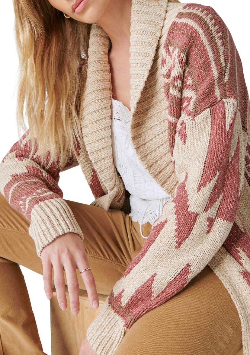 Womens Heritage Printed Cardigan