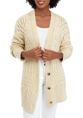 Lucky Brand Women's Long Sleeve Open Front Two Pocket Cardigan