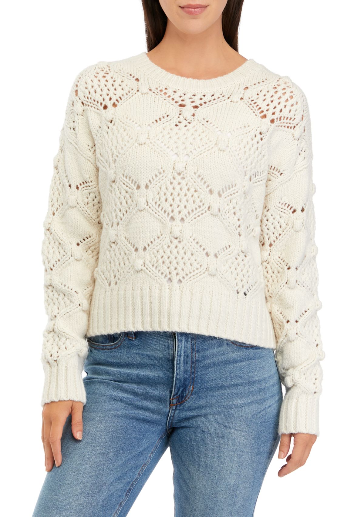Open Stitch Pullover Sweater