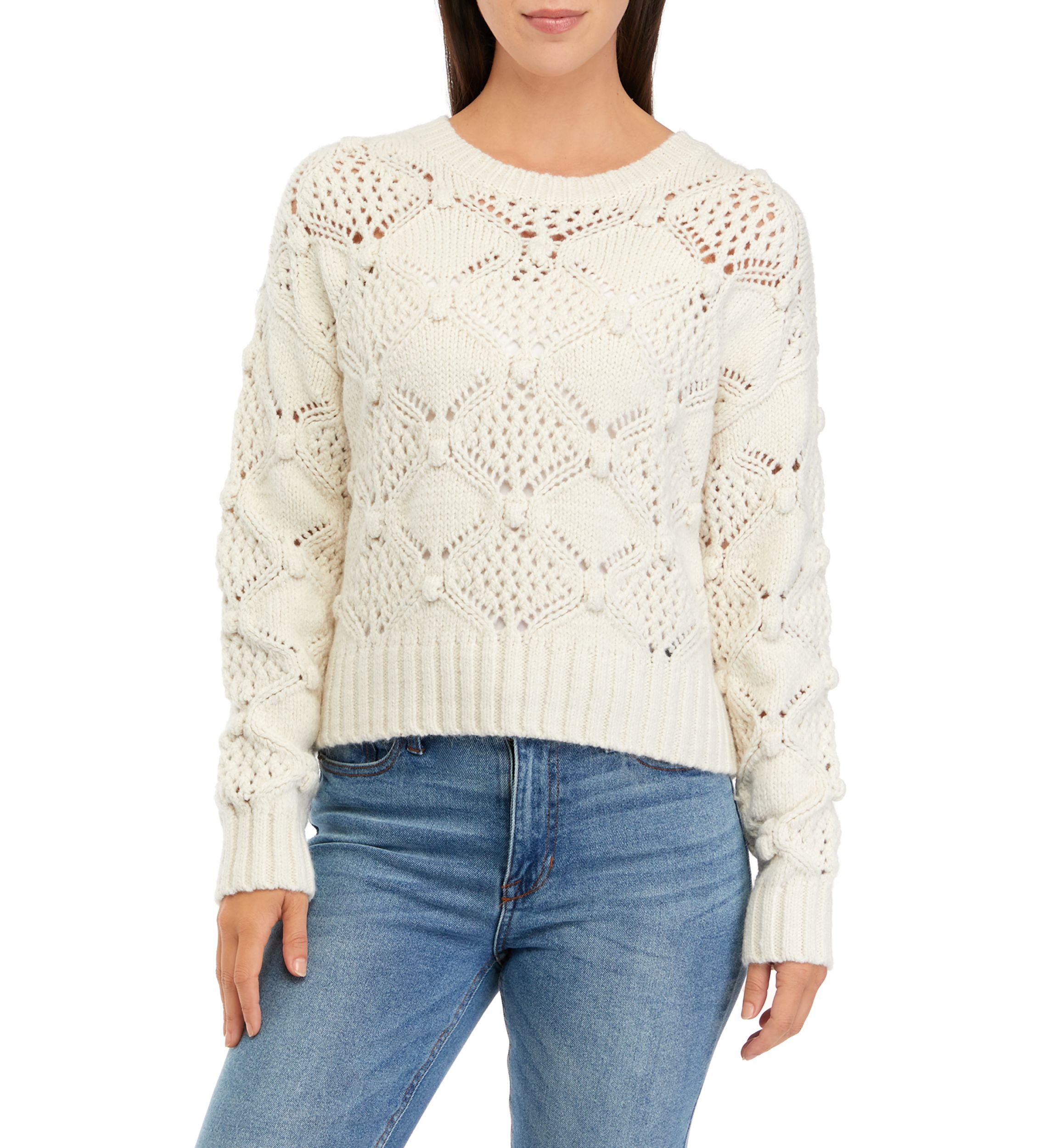 Open Stitch Pullover Sweater