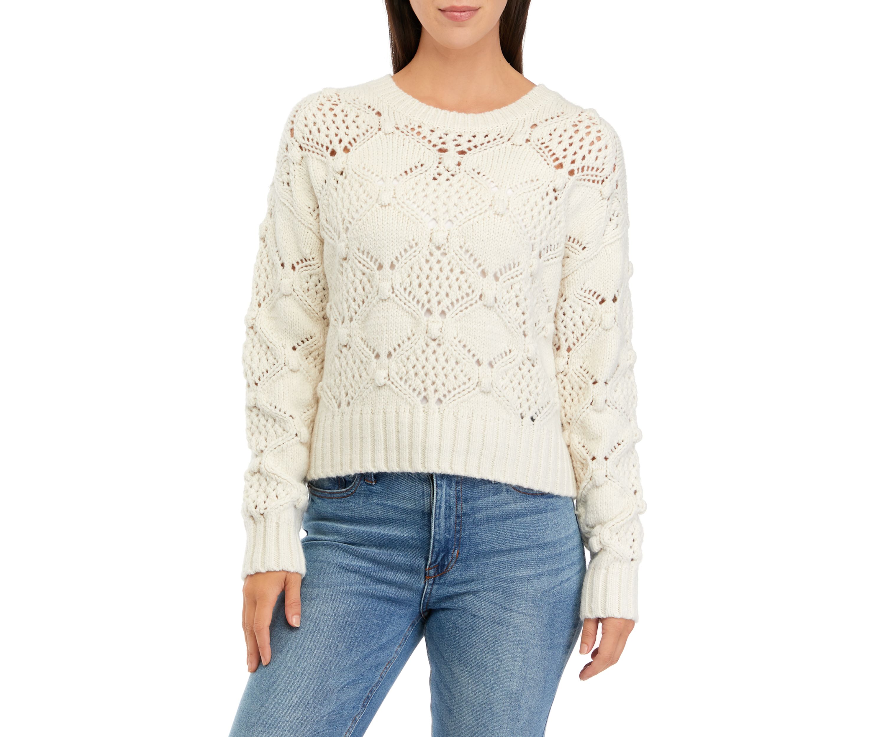 Open Stitch Pullover Sweater