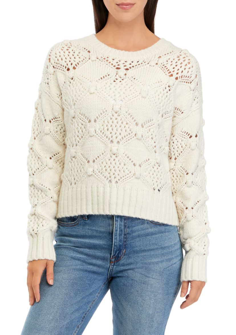 Open Stitch Pullover Sweater