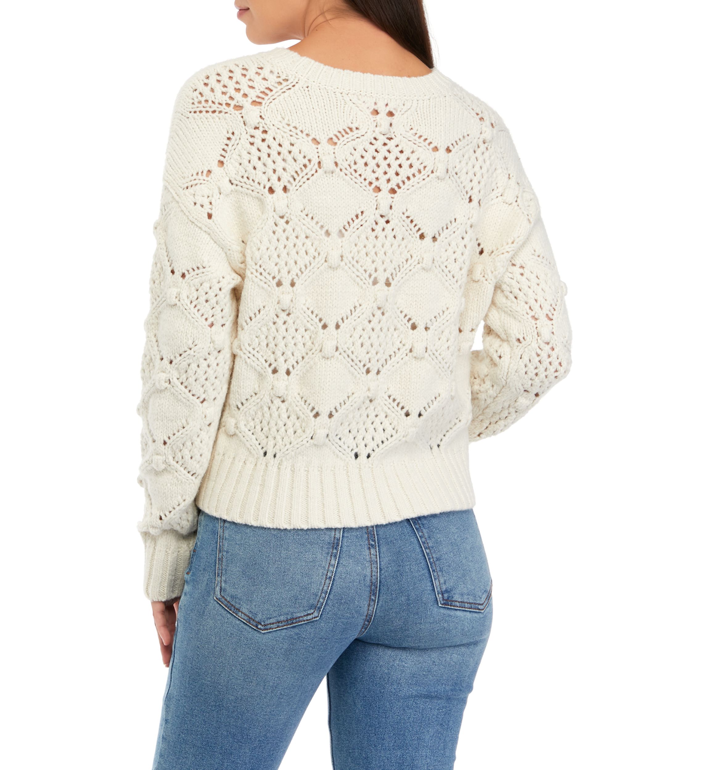 Open Stitch Pullover Sweater