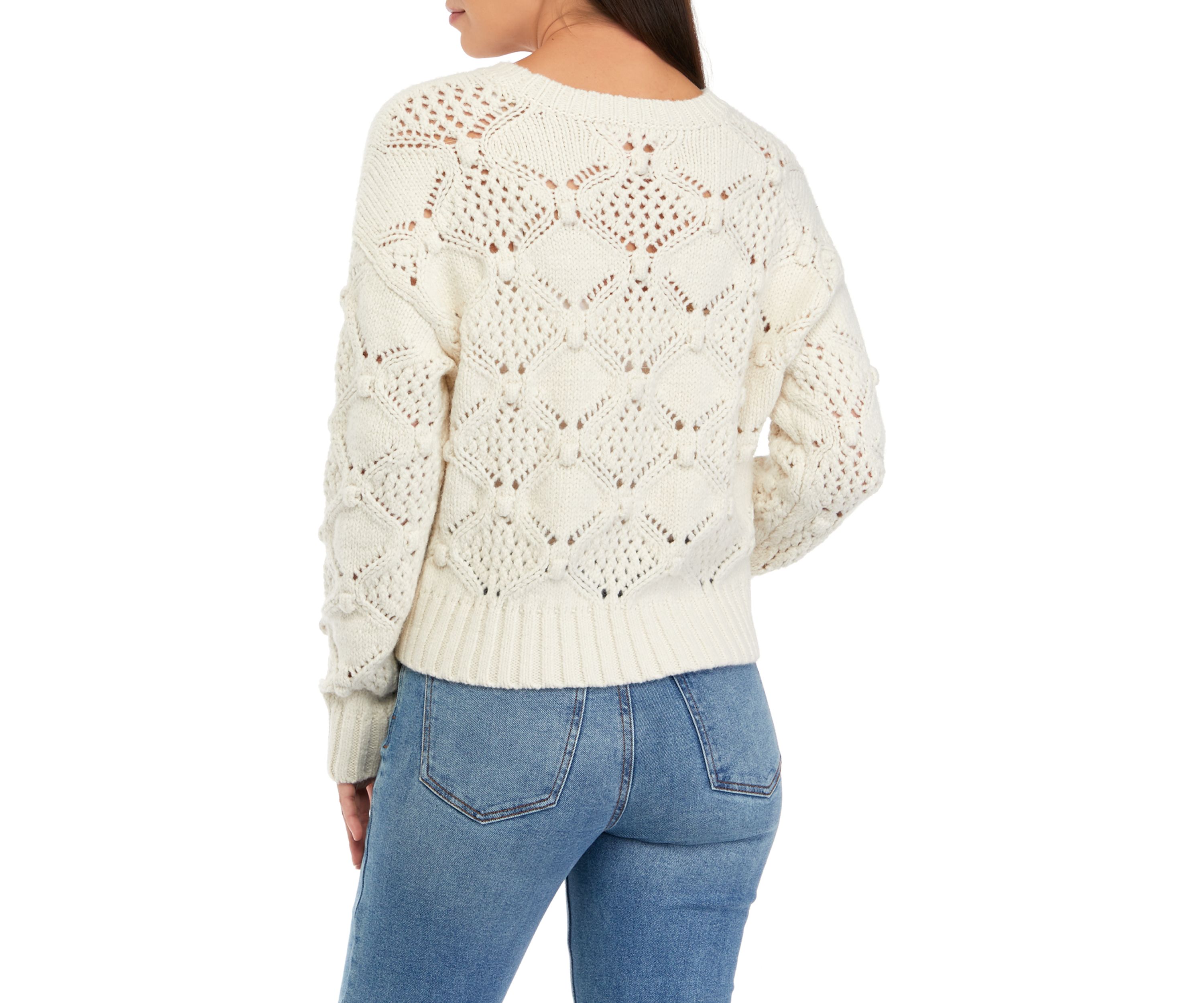 Open Stitch Pullover Sweater