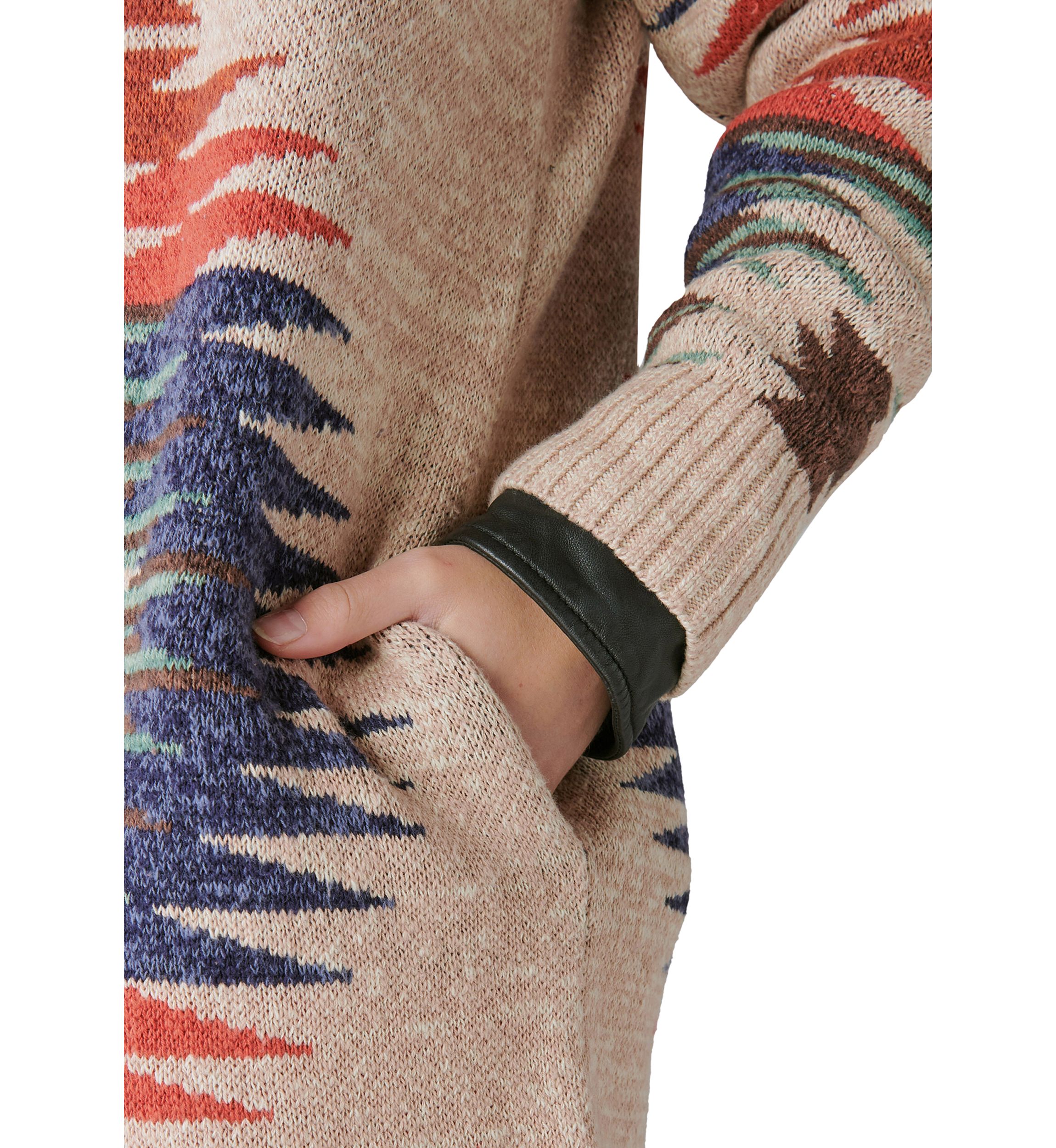 Womens Southwestern Sweater Knit Cardigan
