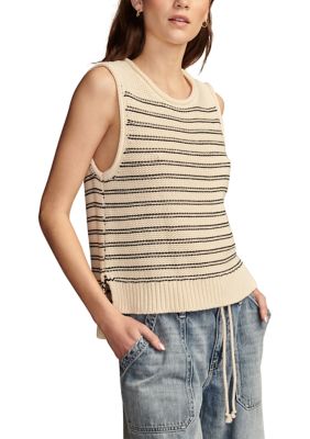 Sleeveless Stripe Sweater
