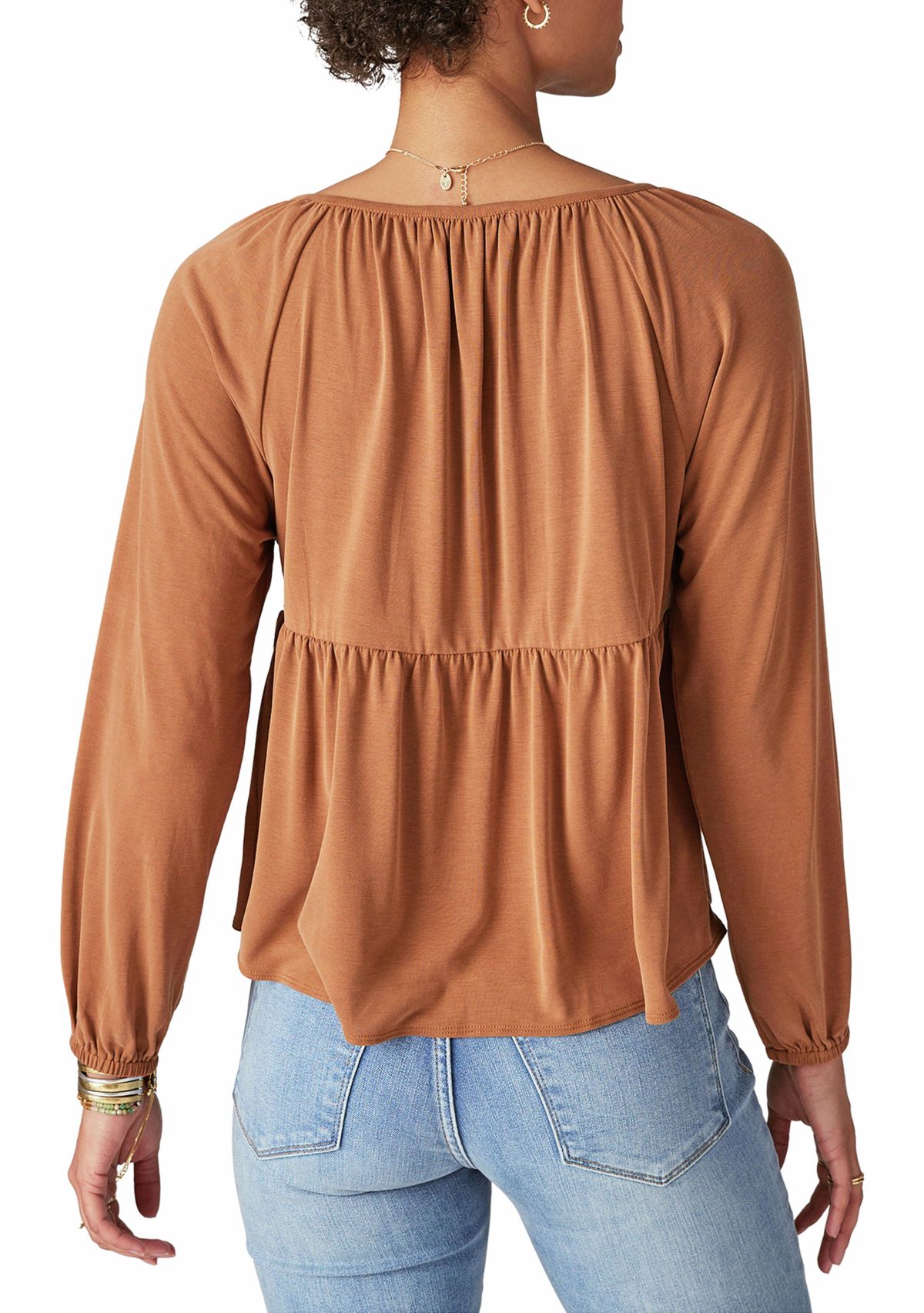Long Sleeve Smocked Top