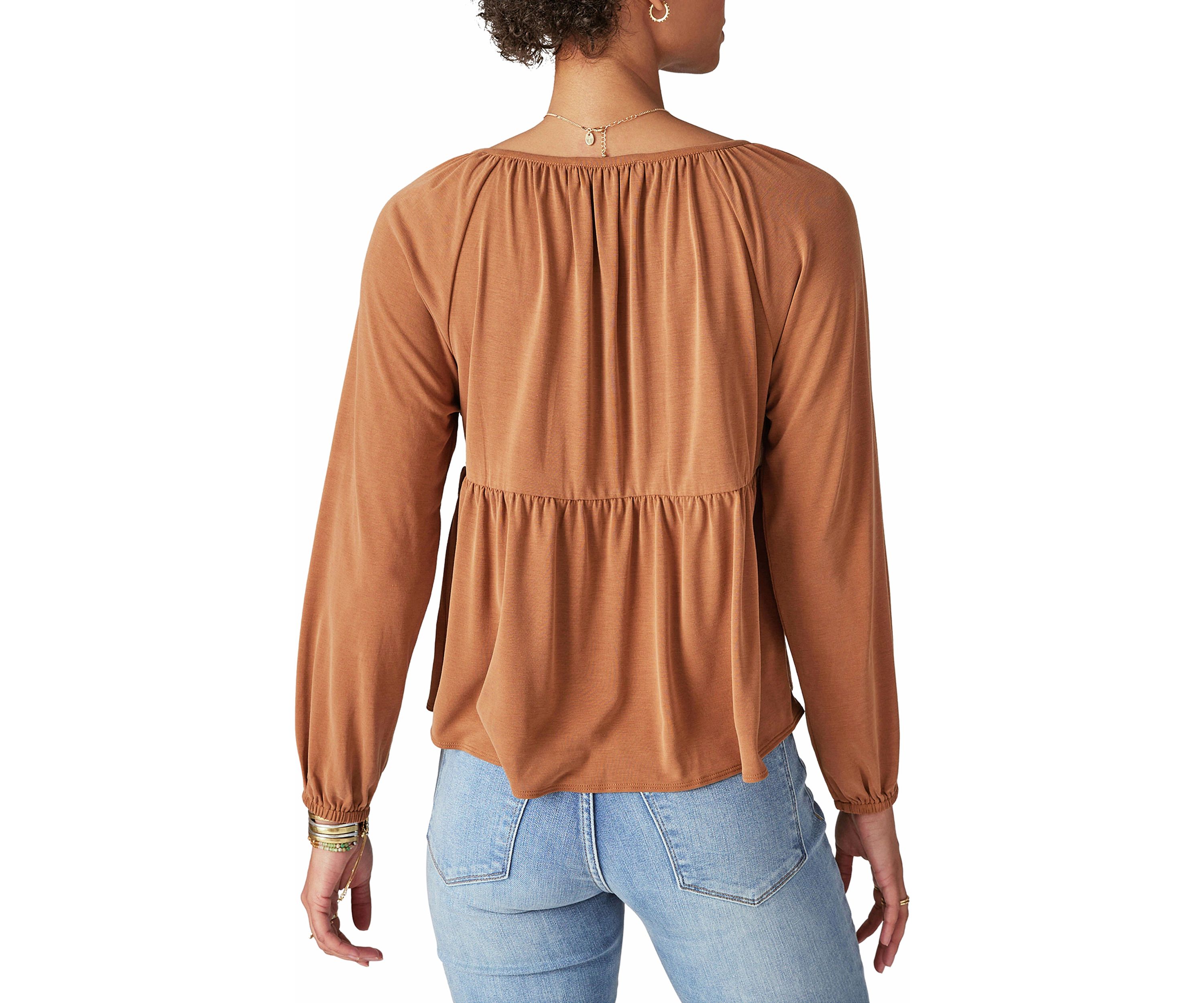 Long Sleeve Smocked Top