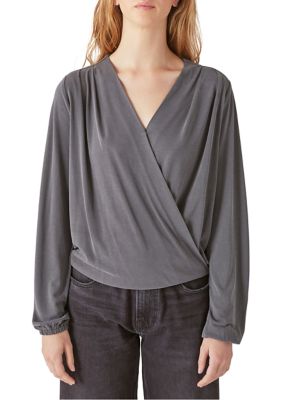 Long Sleeve Wrap Top