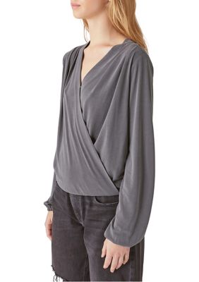 Long Sleeve Wrap Top