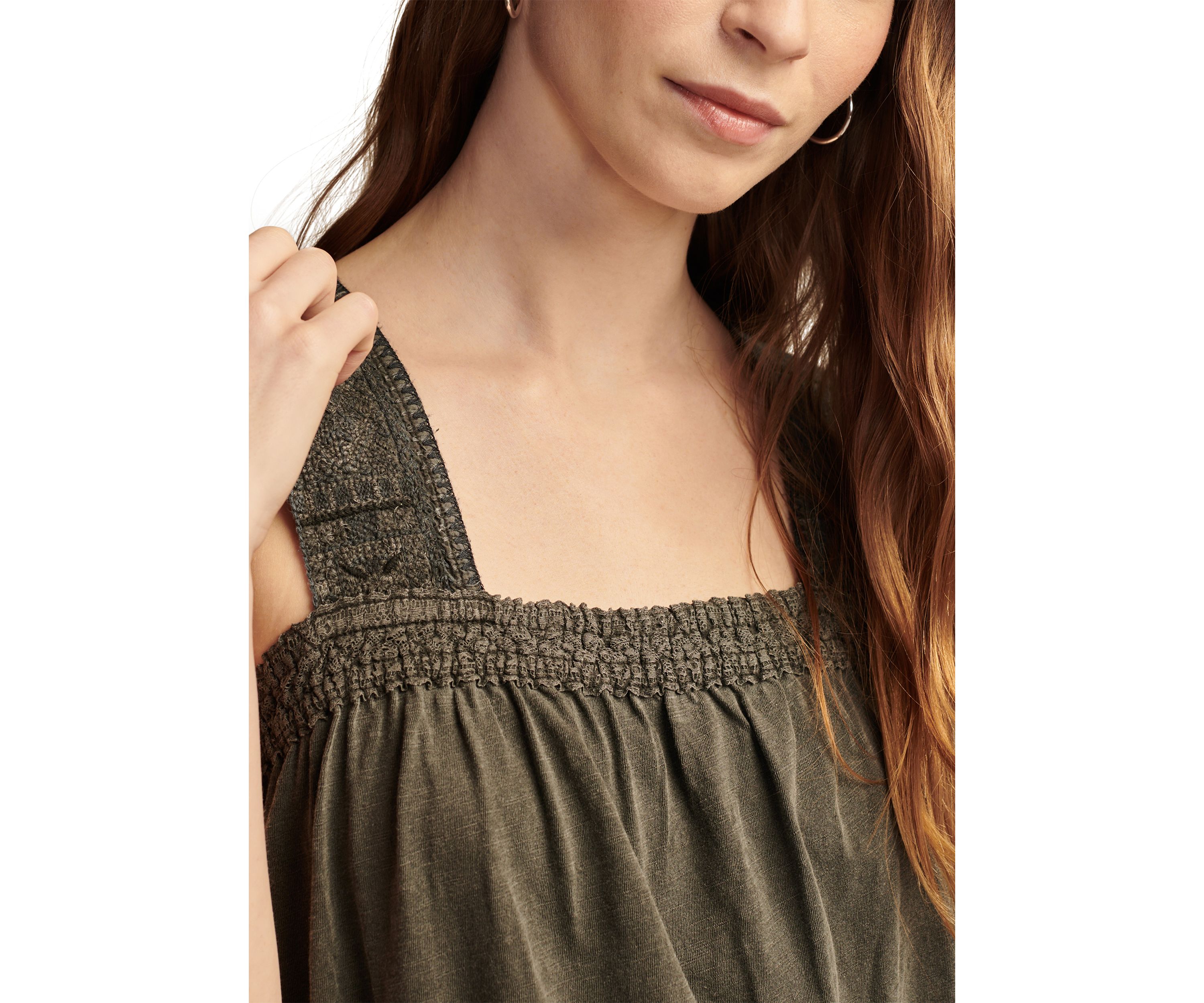 Sleeveless Embroidered Tank Top