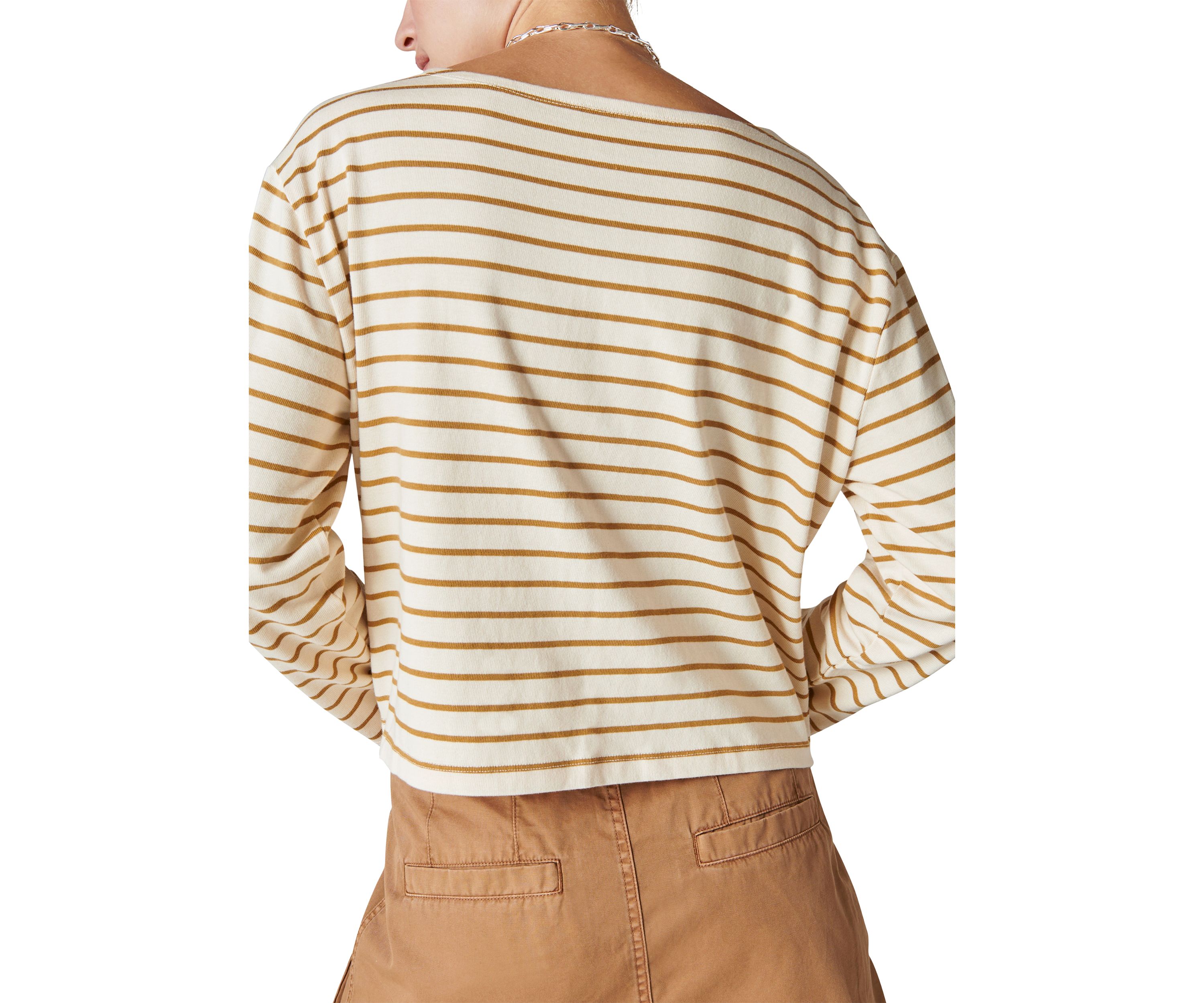 Womens Long Sleeve Stripe Top