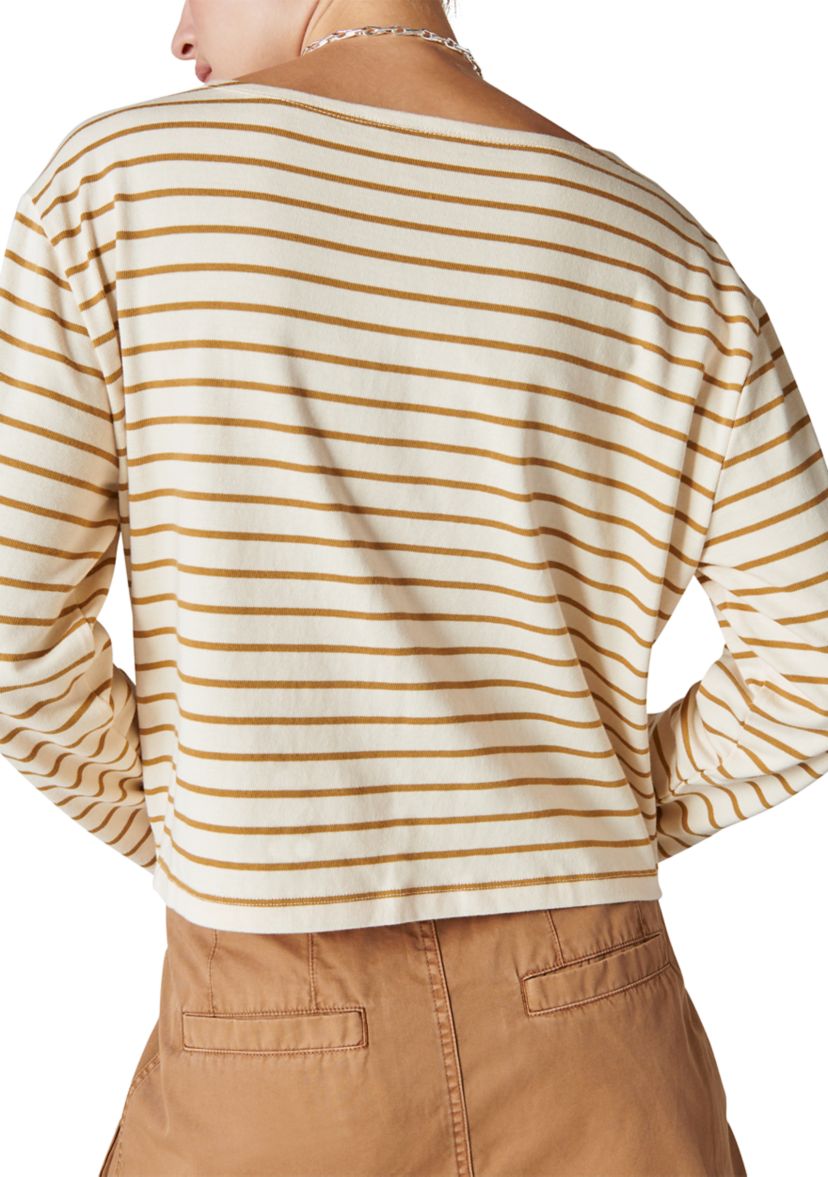 Womens Long Sleeve Stripe Top