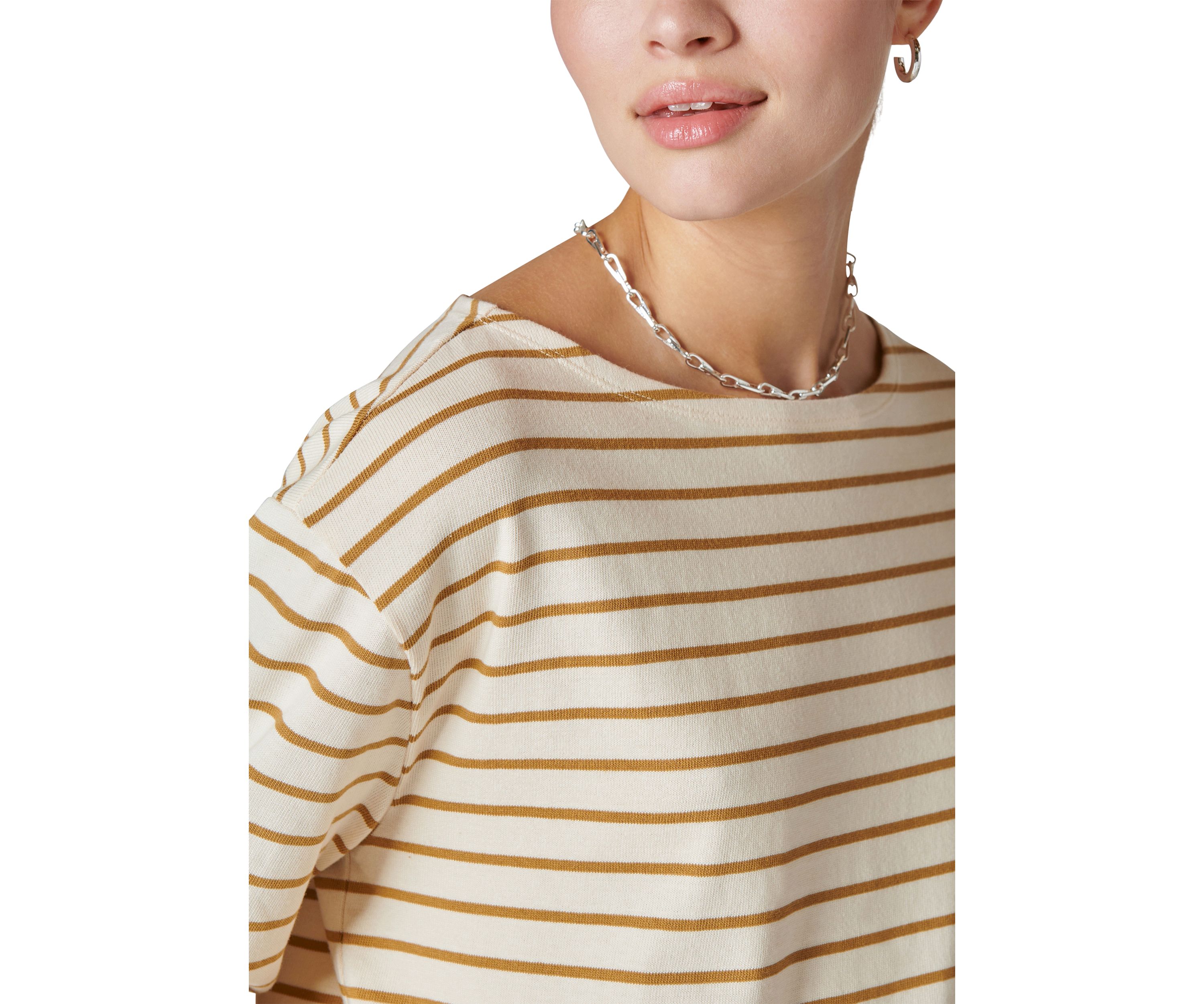 Womens Long Sleeve Stripe Top