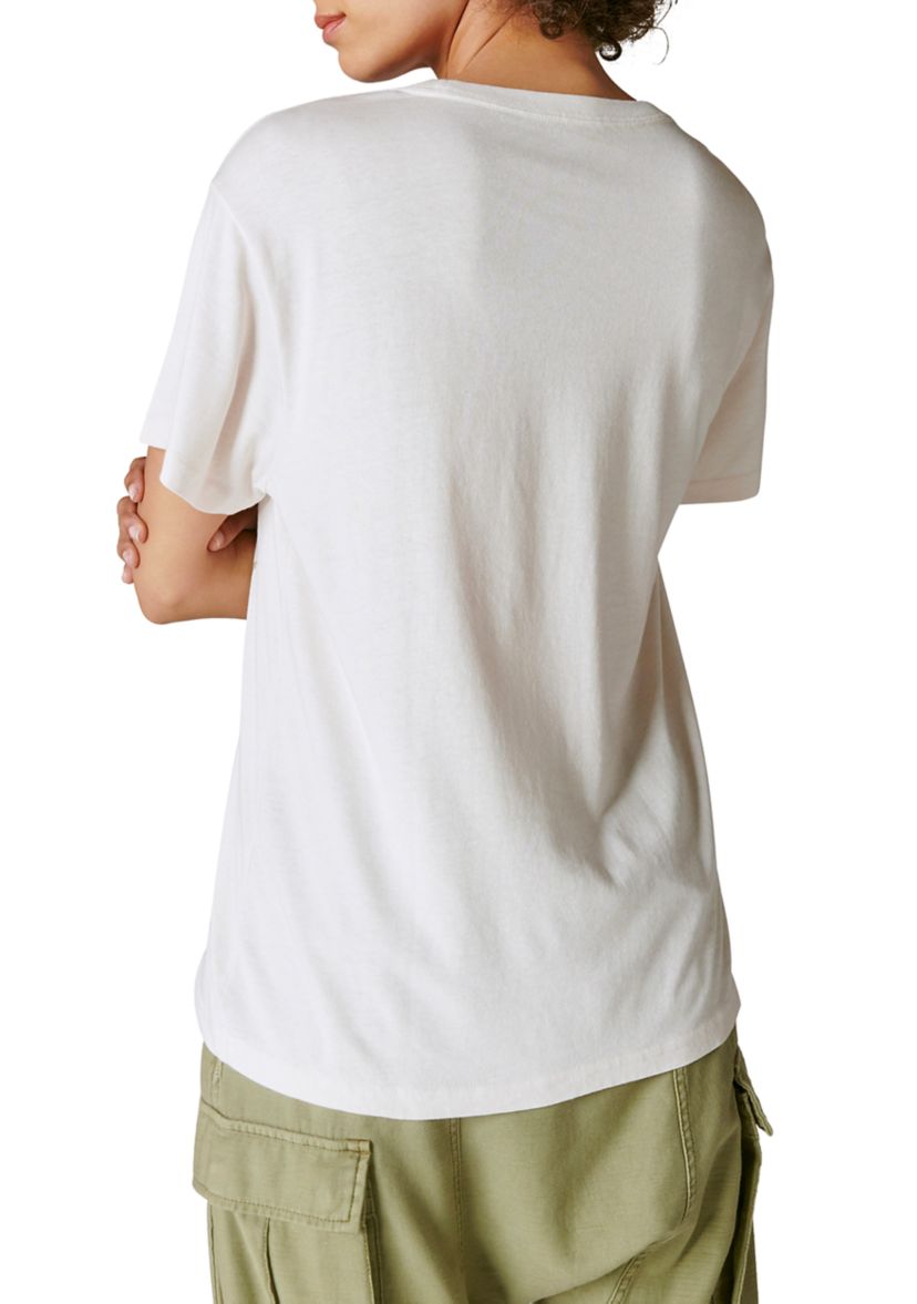 White Swan Bouquet Graphic Boyfriend T-Shirt