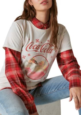 Short Sleeve Coke Santa Graphic T-Shirt