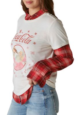 Short Sleeve Coke Santa Graphic T-Shirt