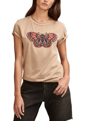 Lucky Brand Womens Women's Embroidered Crop Top : : Clothing,  Shoes & Accessories