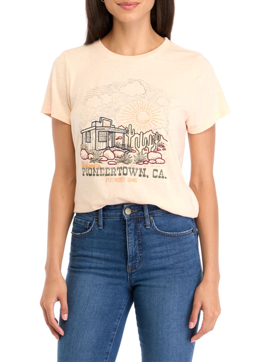 Womens Pioneer Town Graphic T-Shirt