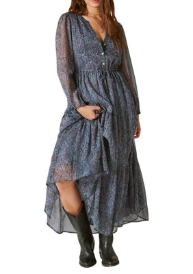  Lucky Brand Women's Lace Maxi Dress, Raven : Clothing, Shoes &  Jewelry