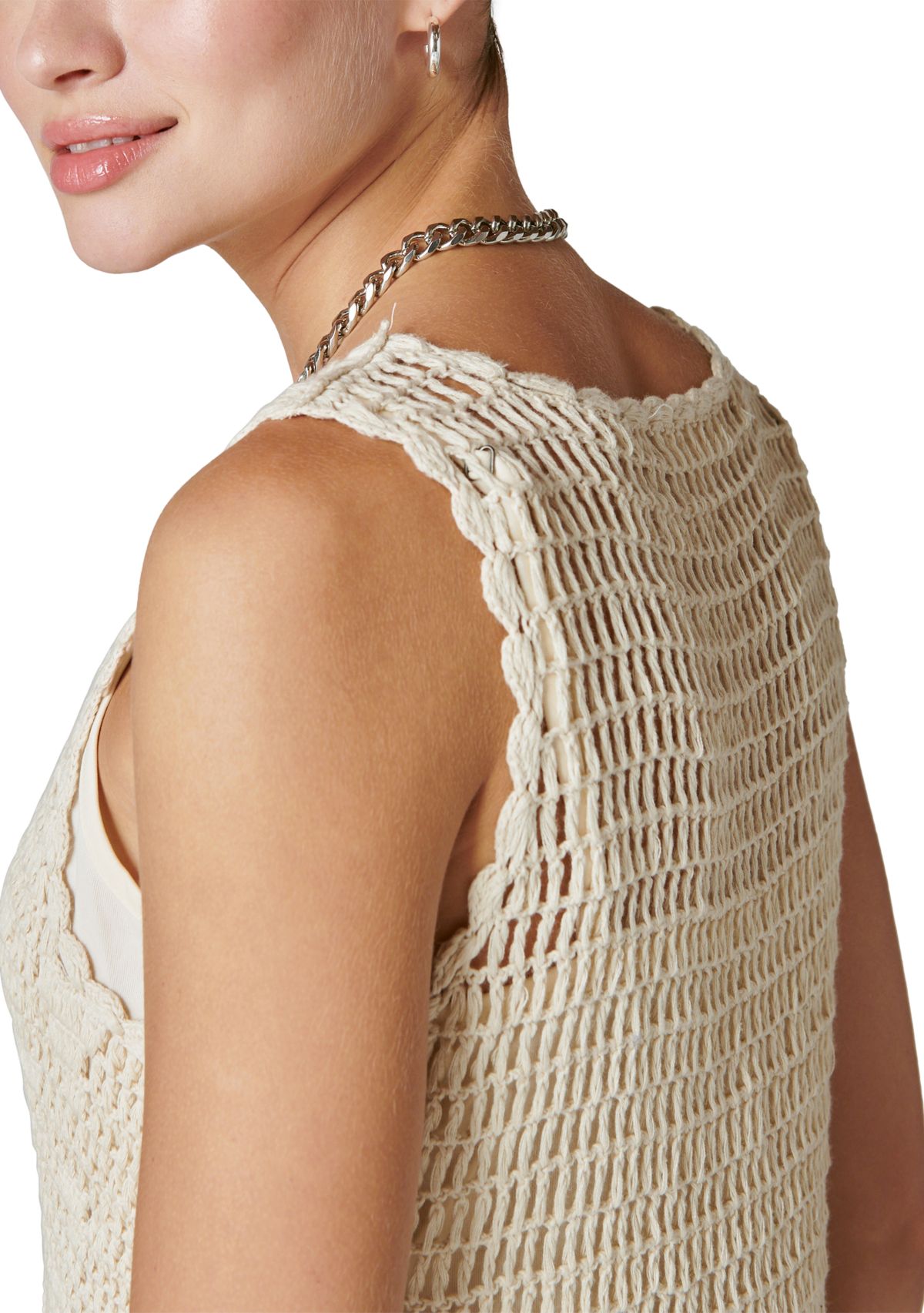 Womens Crochet Baja Tunic Dress