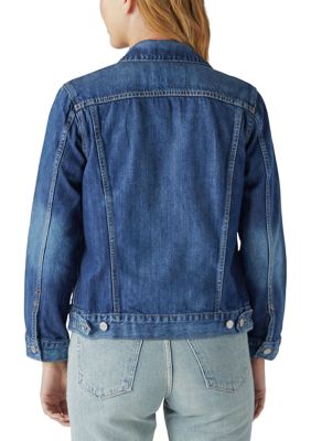 Lucky Brand Short Sleeve Denim Trucker Jacket, Jackets