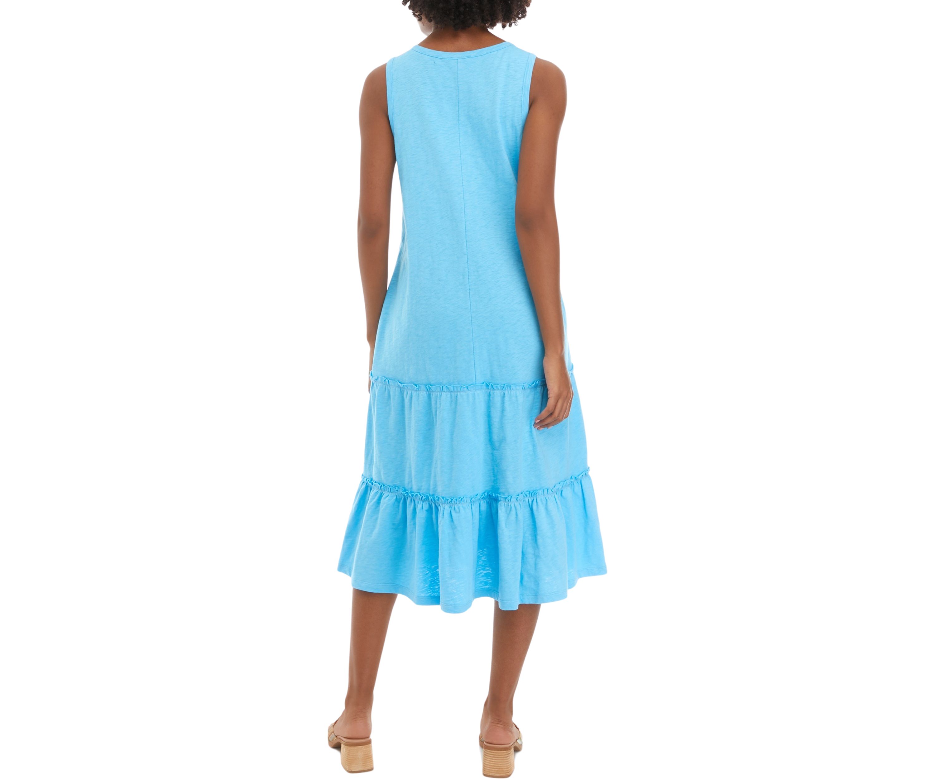 Womens Henley Tank Midi Dress