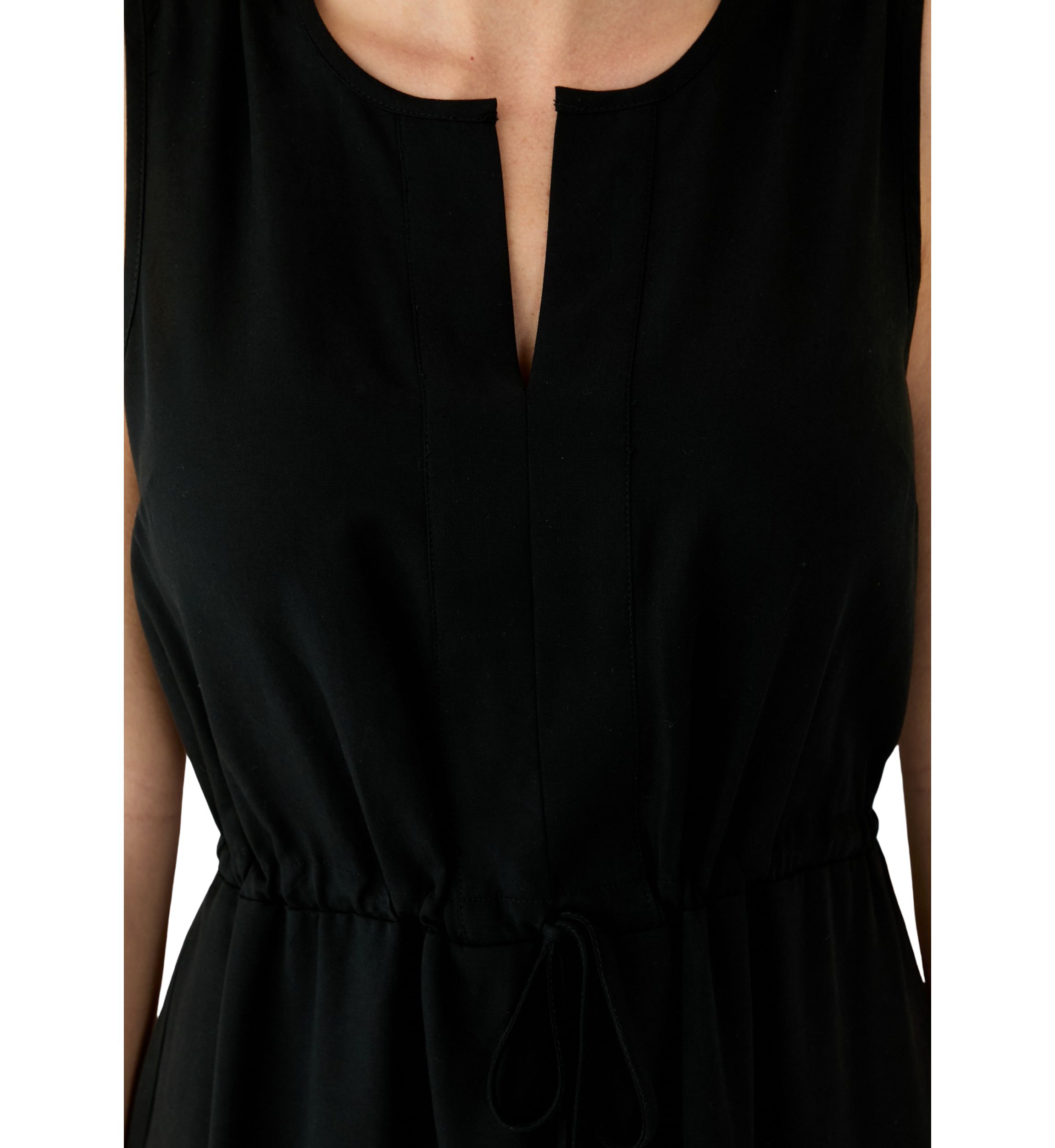Womens Sleeveless Split Neck Maxi Dress