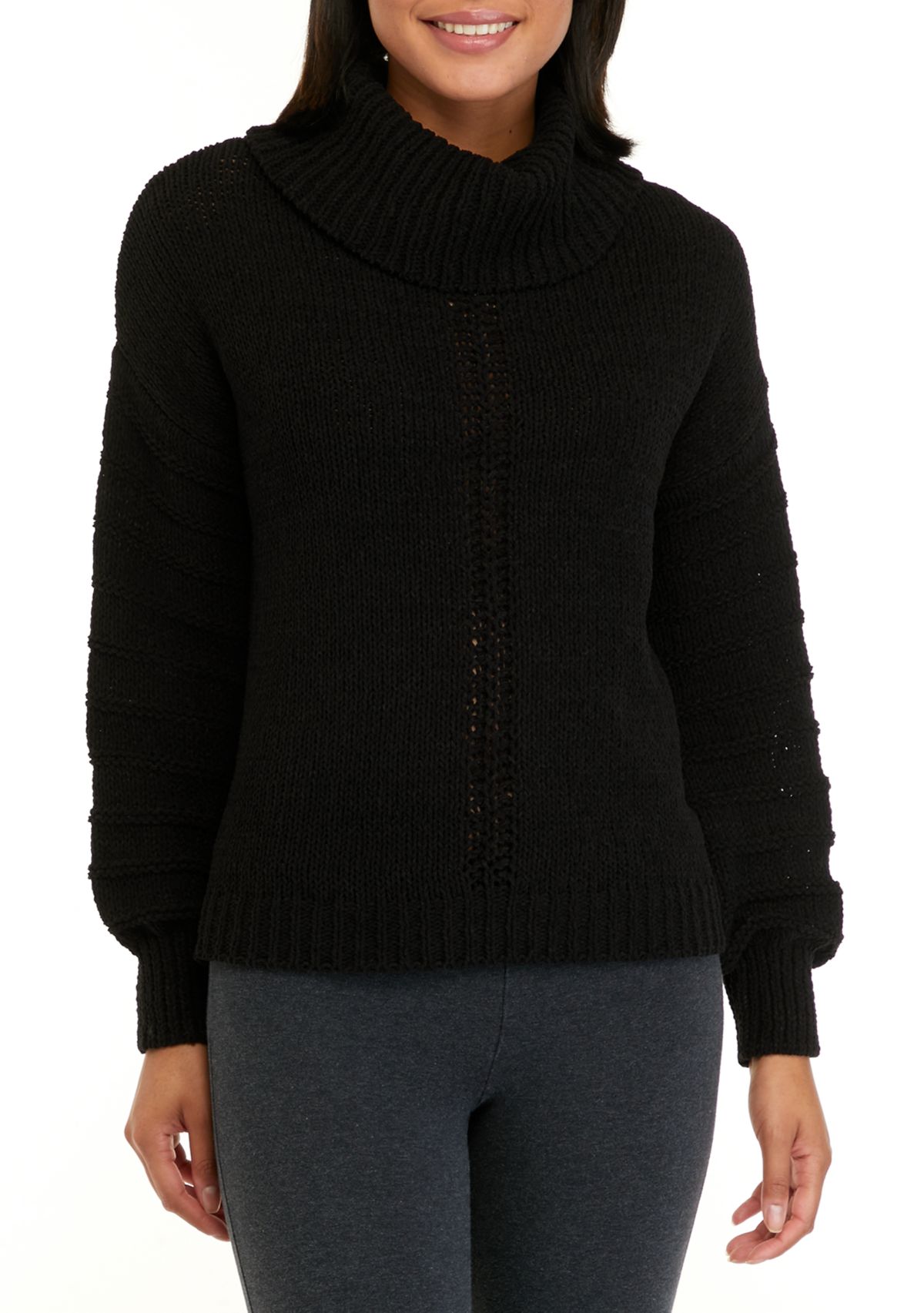 Womens Long Sleeve Cowl Neck Sweater