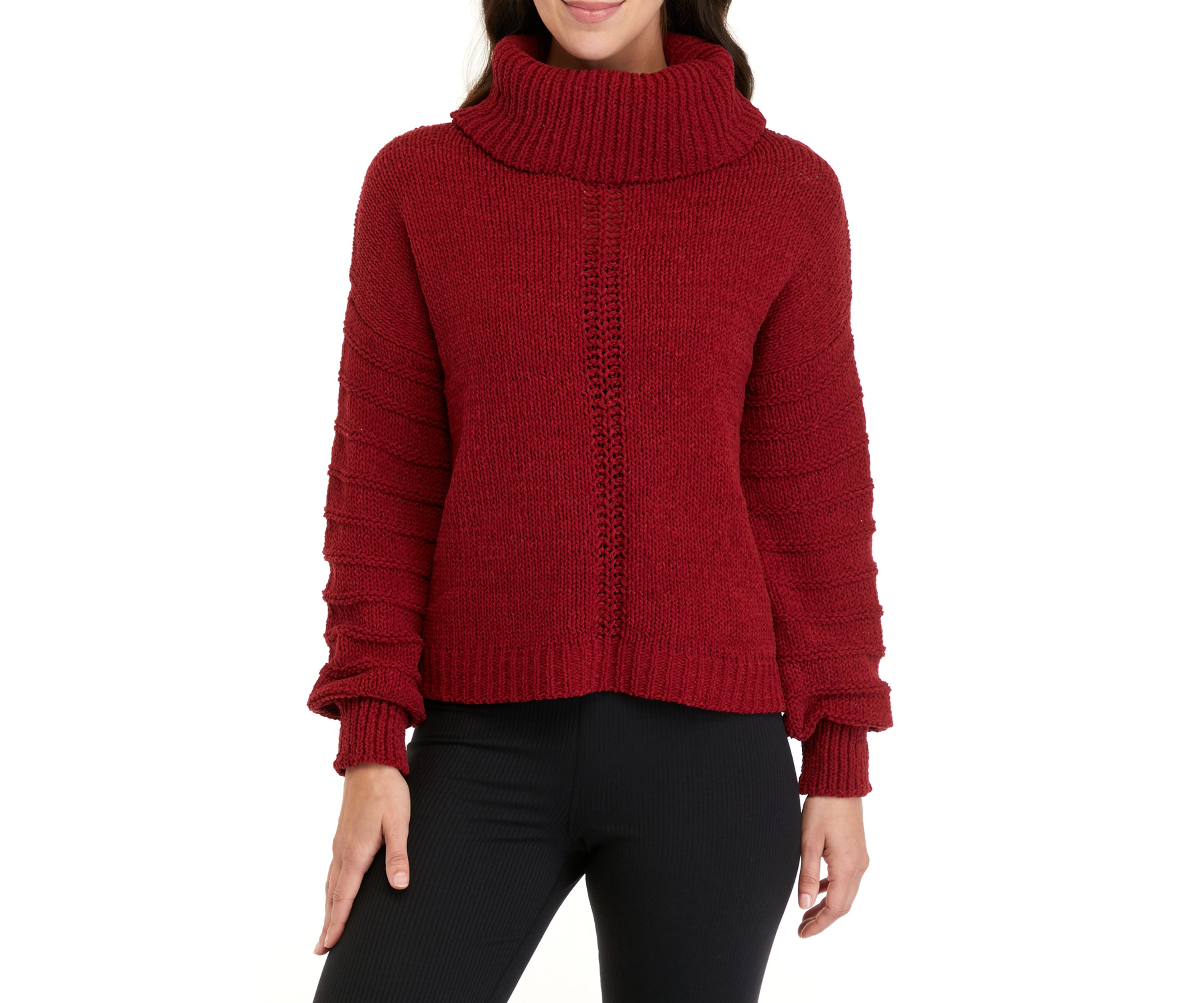 Womens Long Sleeve Cowl Neck Sweater