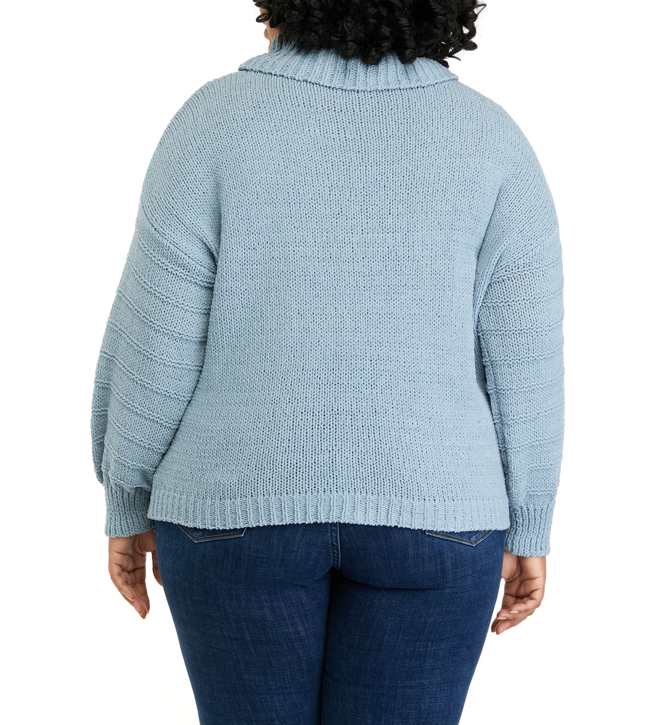 Plus Size Long Sleeve Cowl Neck Sweater