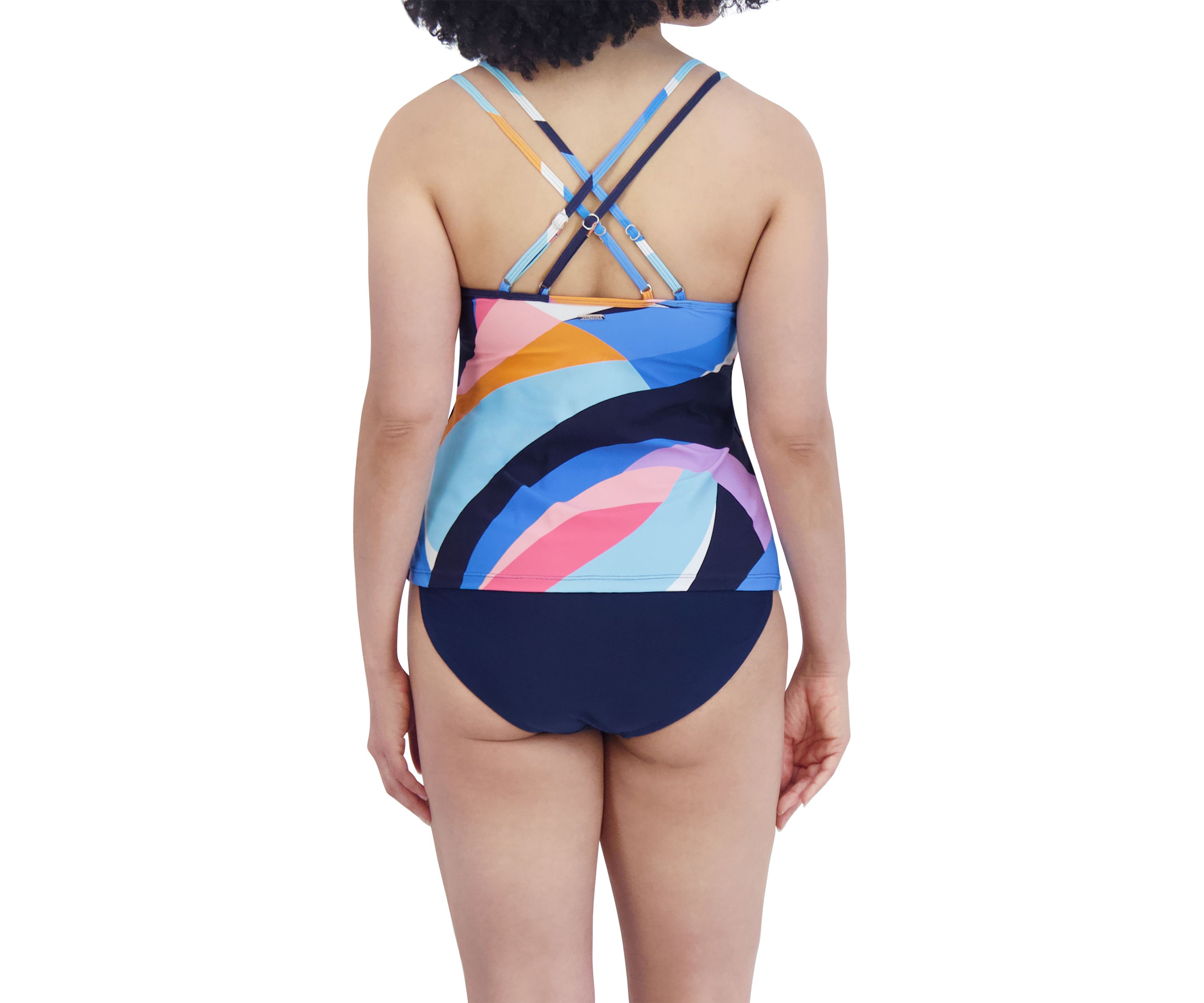 Abstract Printed Tankini Swim Top