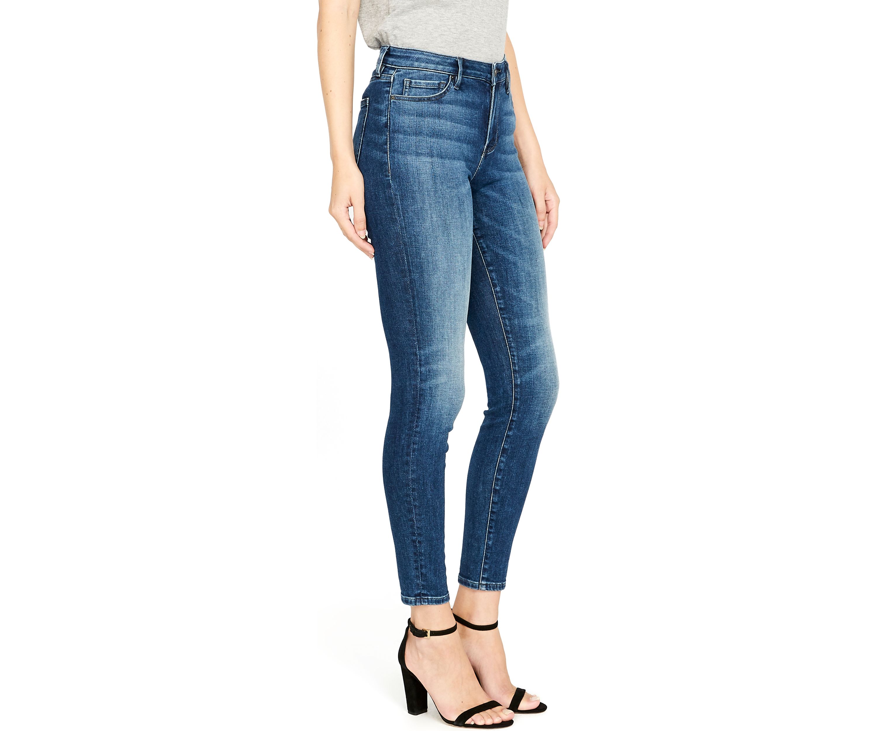 Womens Alexa Mid Rise Skinny Jeans