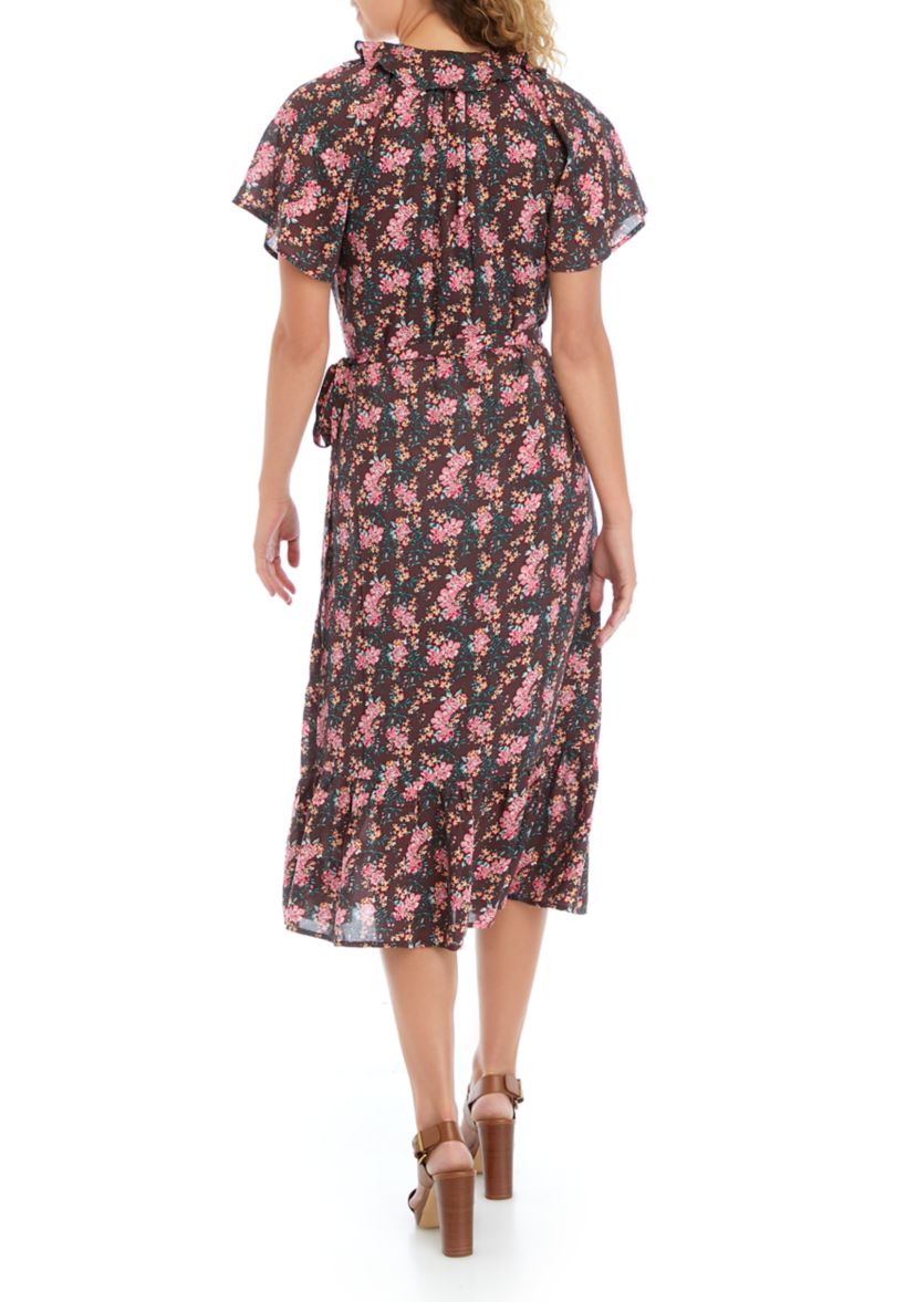 Womens Short Sleeve Wrap Dress