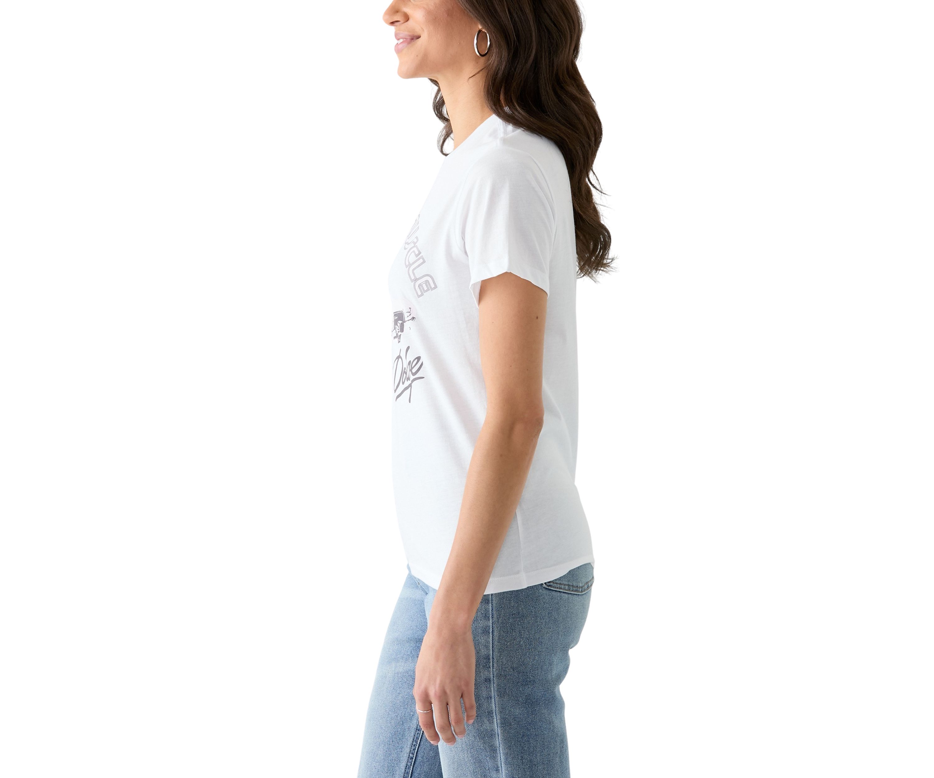 Womens Short Sleeve Relaxed Fit American Muscle Graphic T-Shirt 