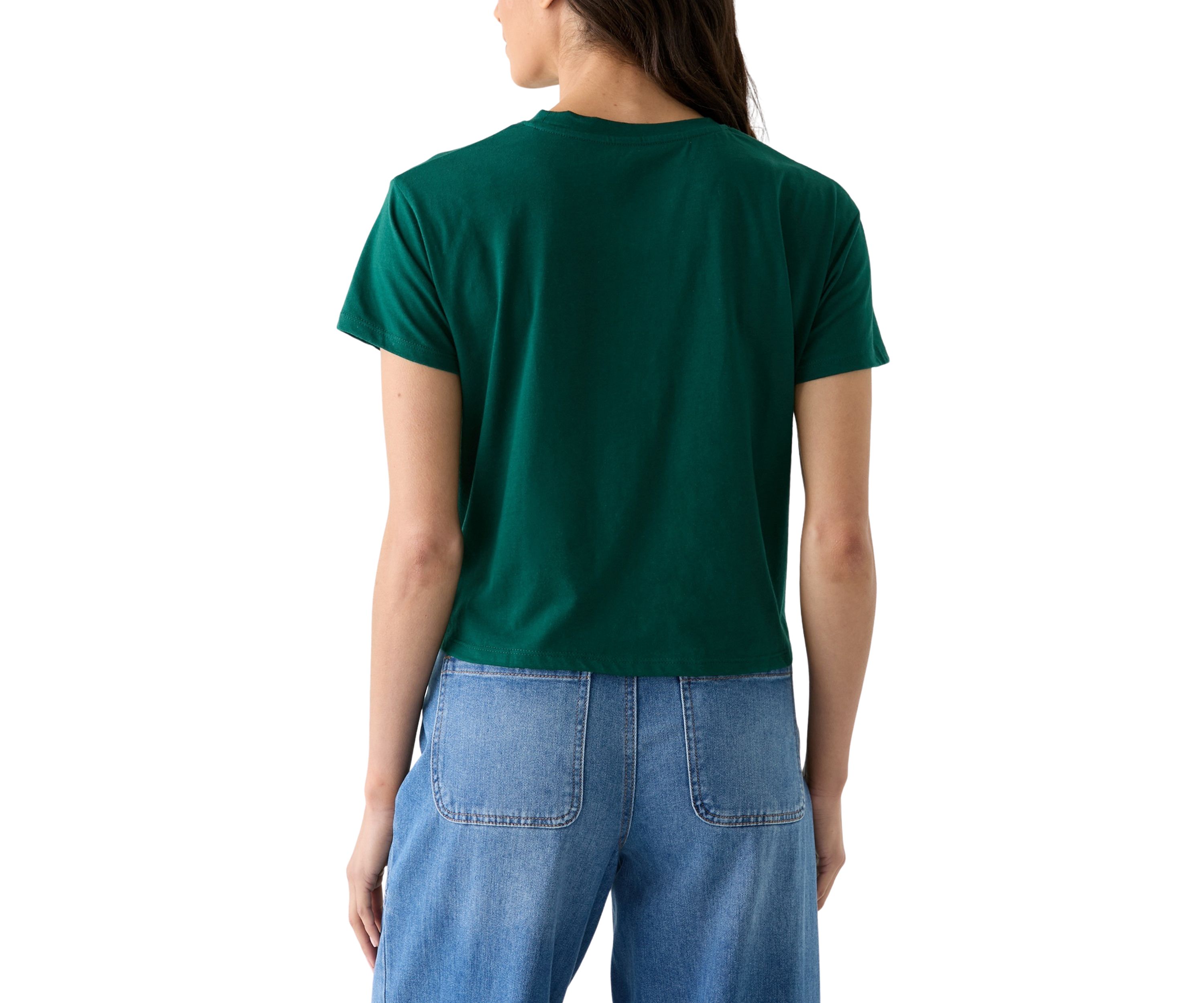 Womens Short Sleeve Boxy Malibu Graphic T-Shirt 