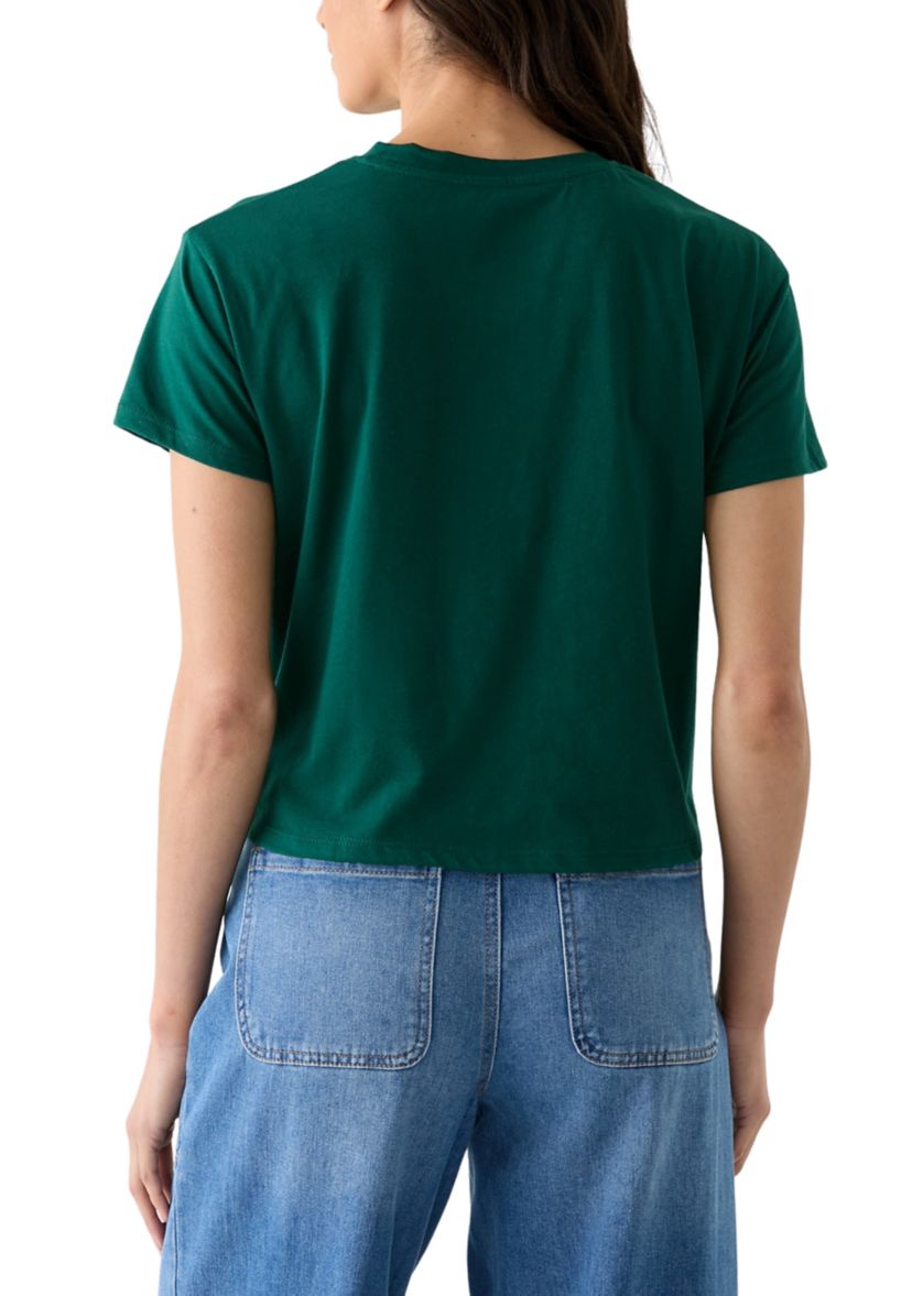 Womens Short Sleeve Boxy Malibu Graphic T-Shirt 