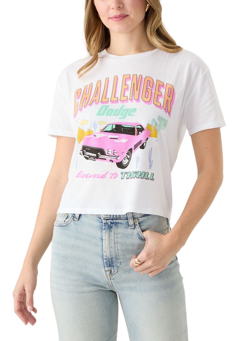 Womens Boxy Meet and Greet Challenger Graphic T-Shirt