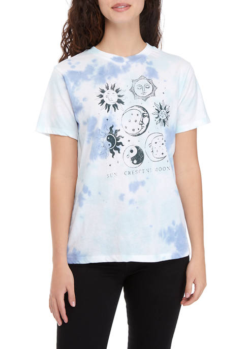 GRAYSON/THREADS Juniors Relaxed Tie Dye Celestial Graphic T-Shirt
