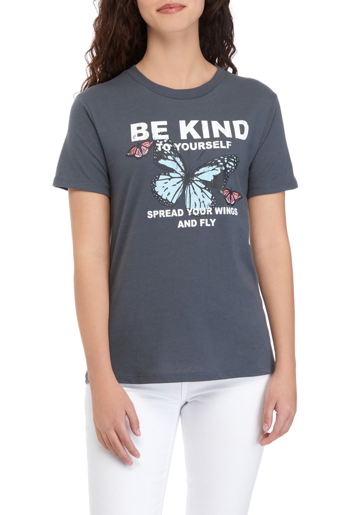 Juniors Short Sleeve Be Kind Graphic T-Shirt