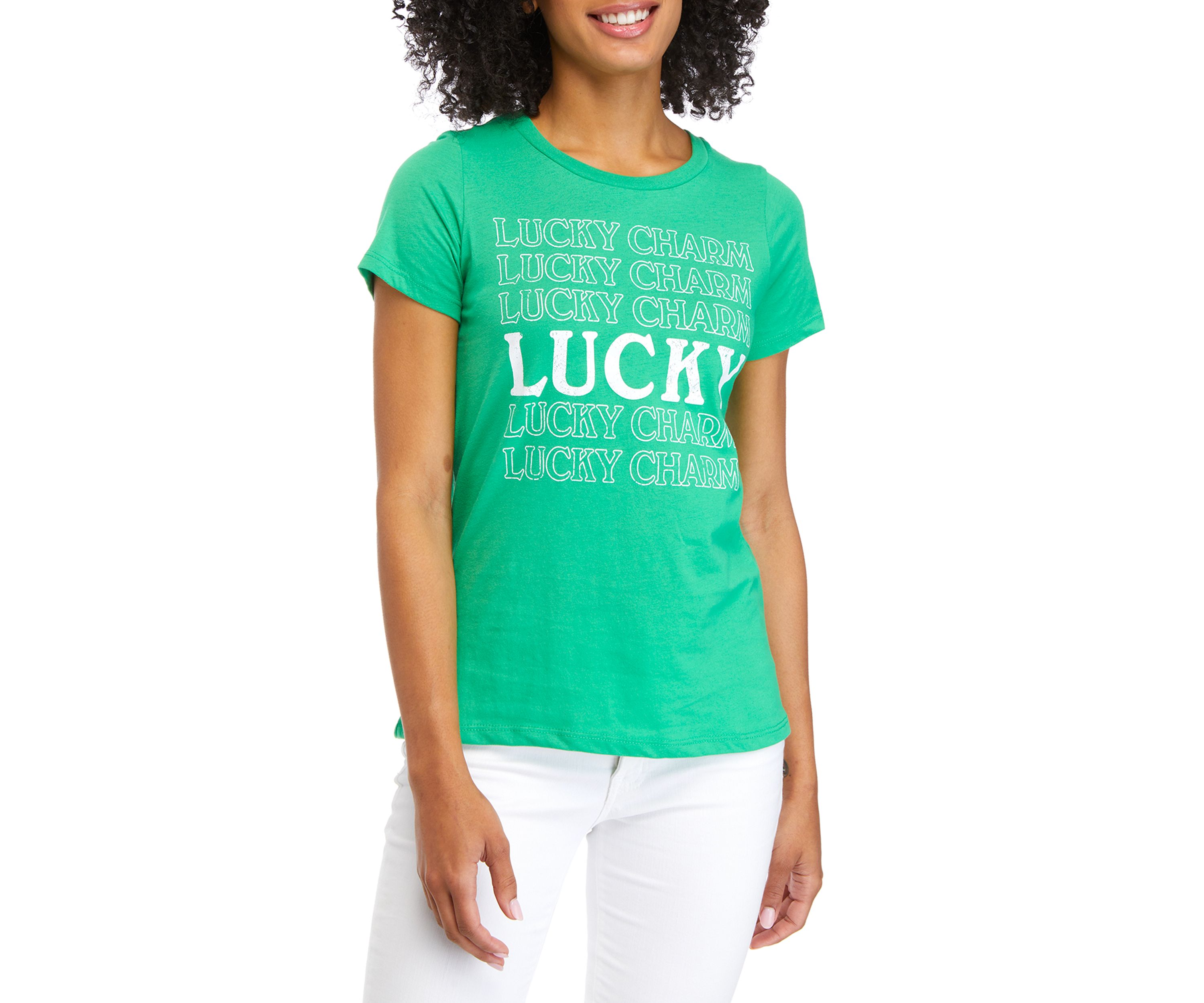 Juniors Lucky Graphic T-Shirt