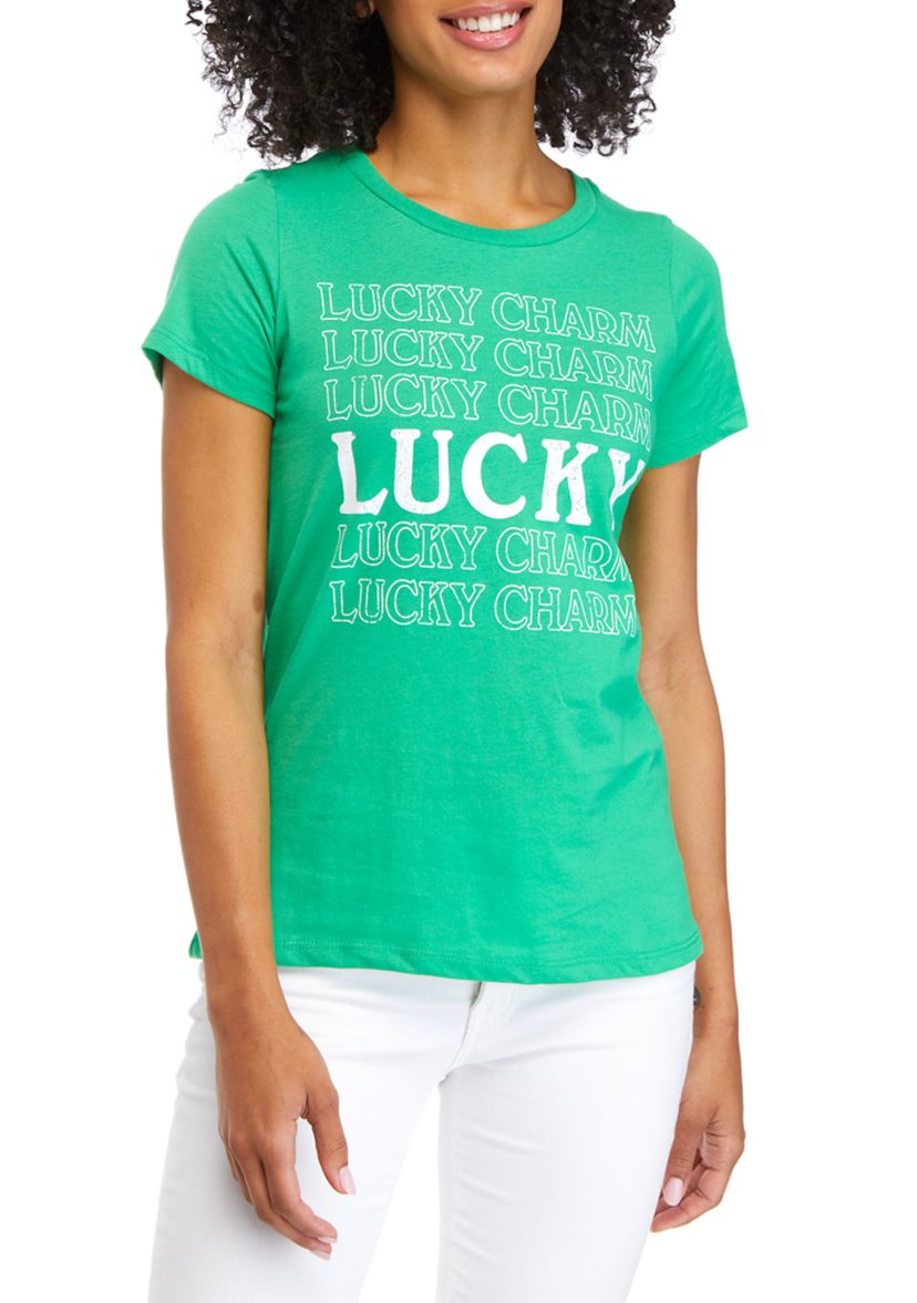 Juniors Lucky Graphic T-Shirt