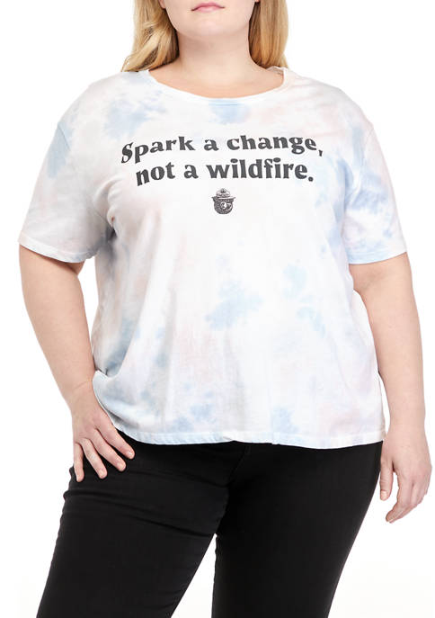 Smokey Bear Plus Size Short Sleeve Graphic T-Shirt