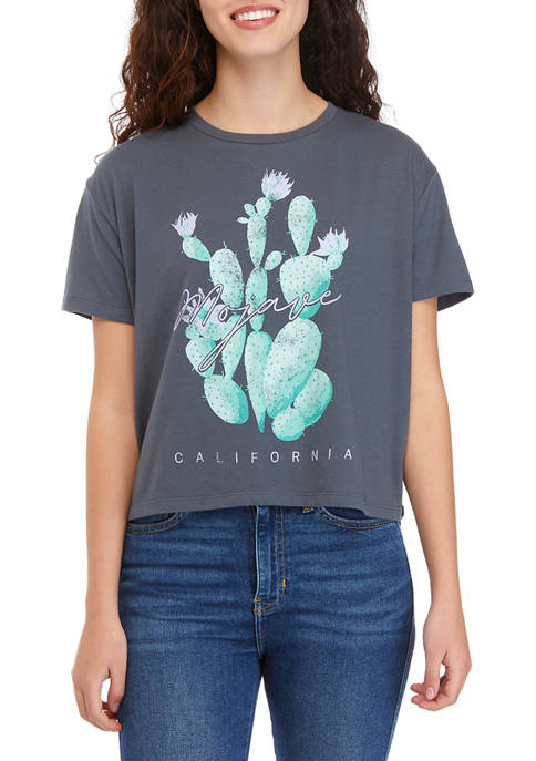 Tai Apparel Juniors Short Sleeve Cactus Graphic T-Shirt