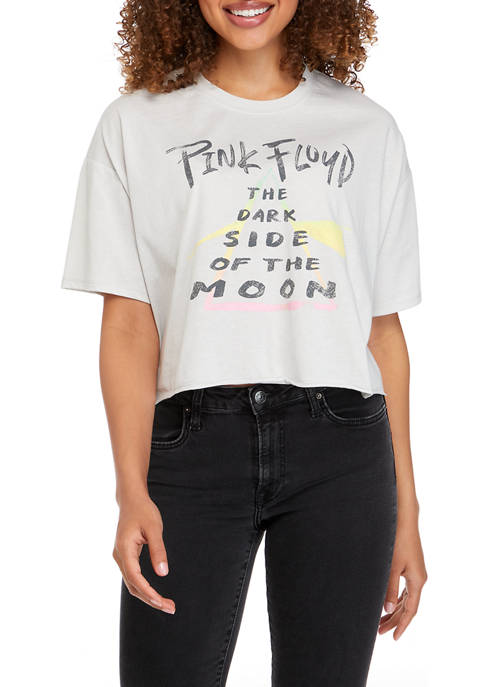 Pink Floyd Juniors Short Sleeve Cropped Graphic T-Shirt